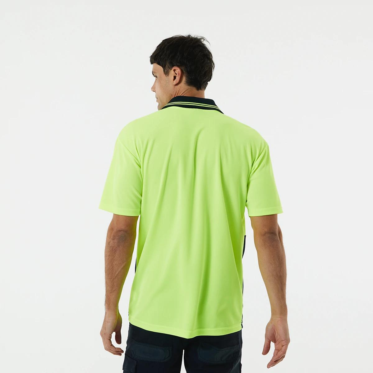 7 Workwear Hi-Visibility Short Sleeve Polo Shirt Yellow, 7 of 10
