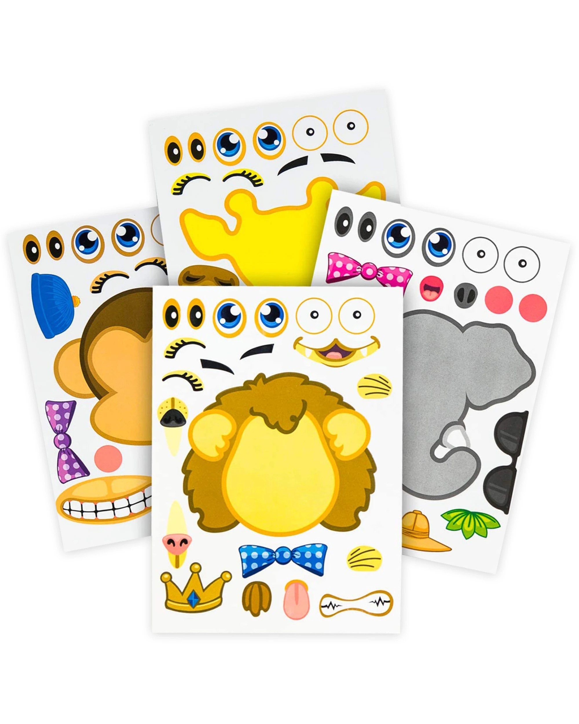 1 Partyrama Create Your Own Zoo Animal Stickers Set of 12, 1 of 4