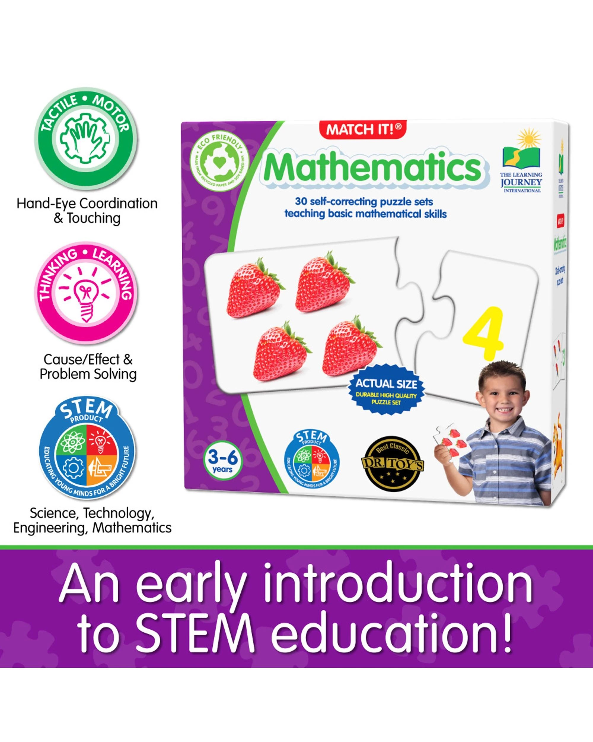 6 Learning Journey Match It! Mathematics Educational Puzzle, 6 of 6