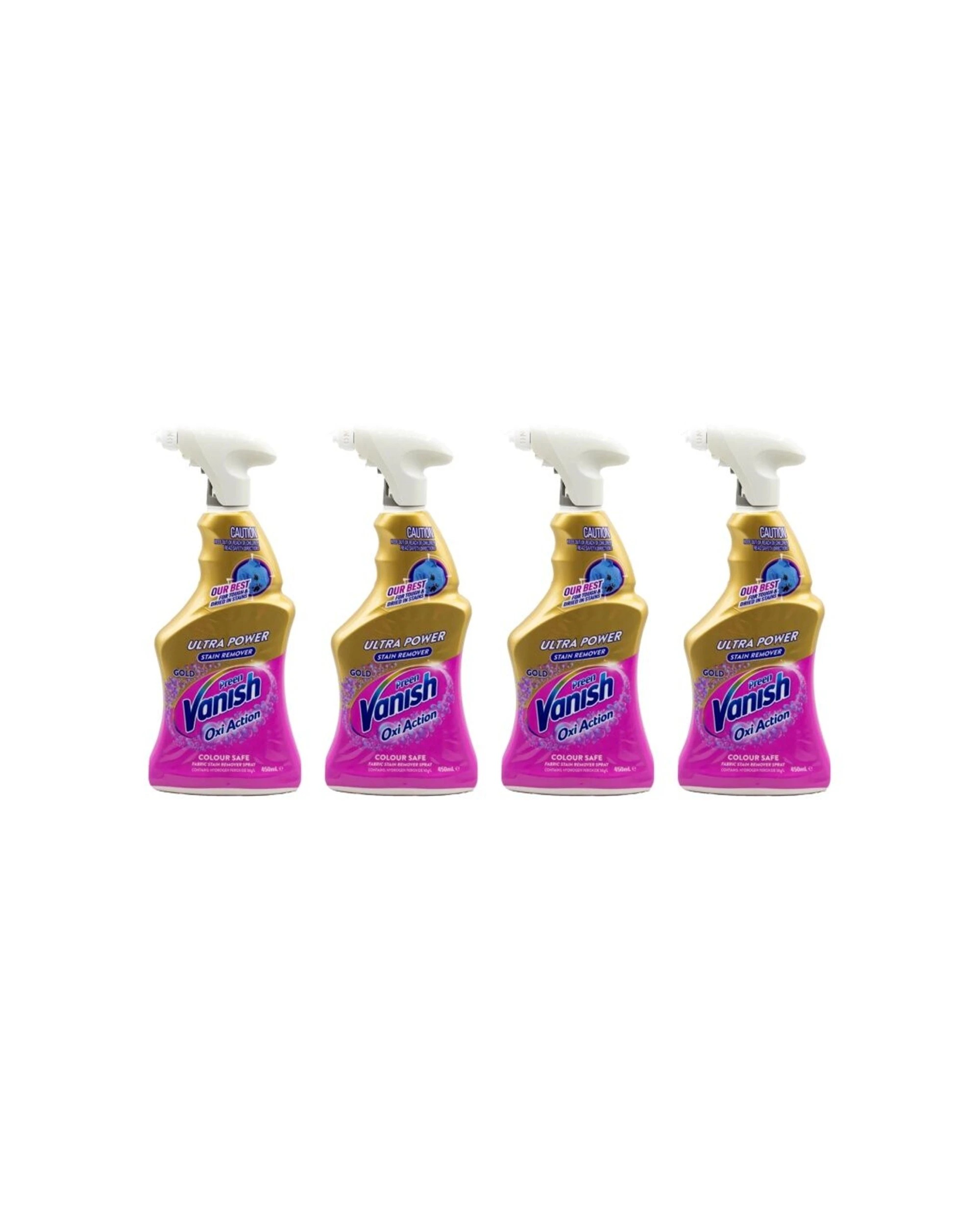 1 Vanish 4PK Preen Oxi Action Ultra Power Fabric Stain Remover Spray 450 - Gold, 1 of 3