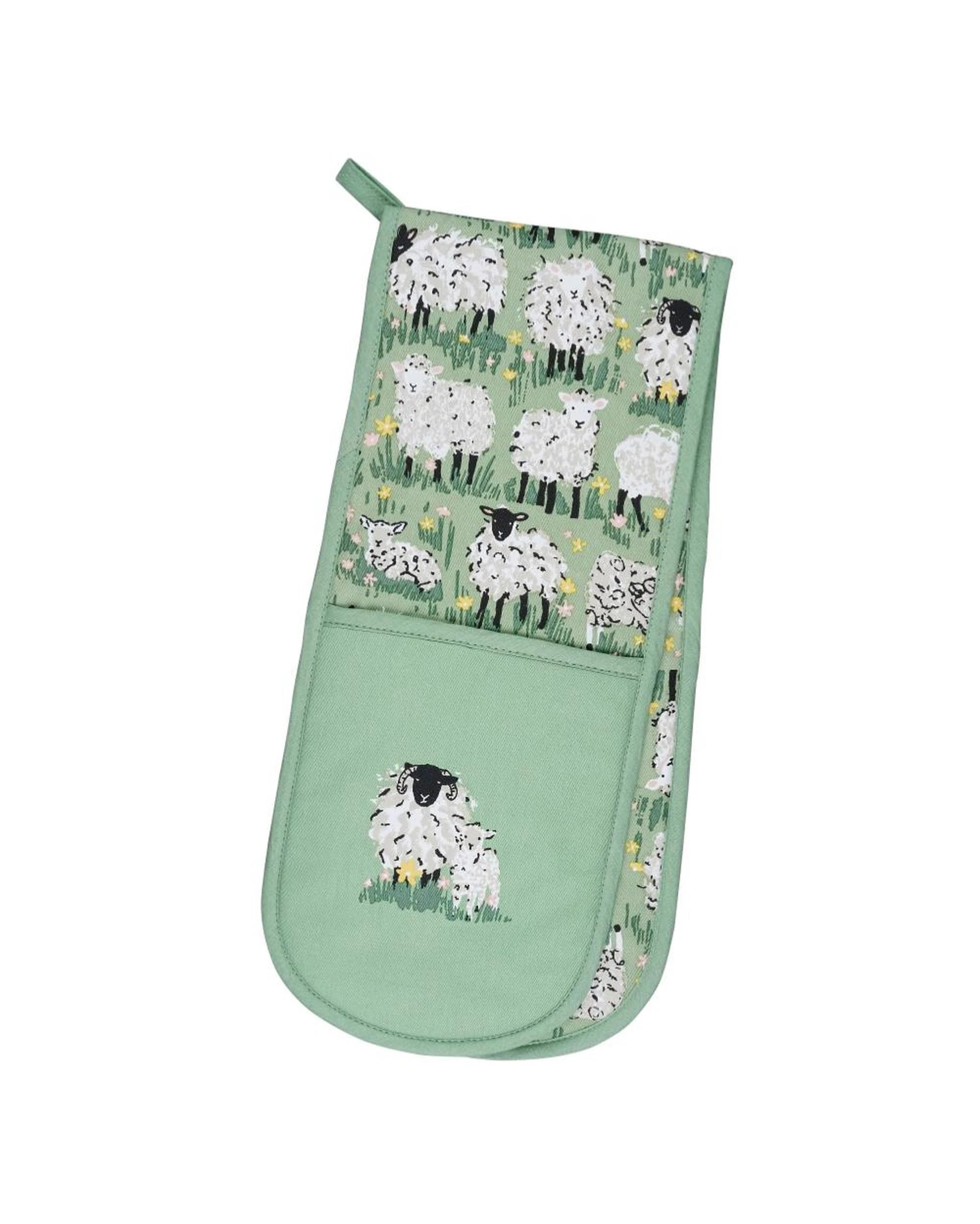 1 Ulster Weavers Double Oven Glove Woolly Sheep  88 x 18cm, 1 of 2