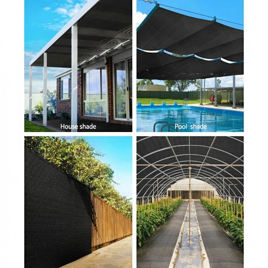 4 Instahut 30% Shade Cloth 3.66x30m Shadecloth Wide Heavy Duty - Black, 4 of 7