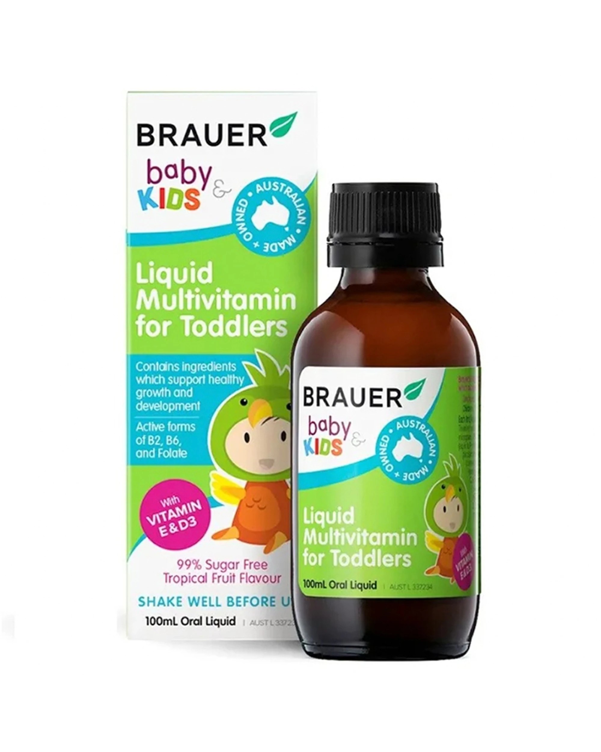 1 Brauer Kids Liquid Multivitamin 1y+ Toddler Immune Growth Support 100ml, 1 of 1