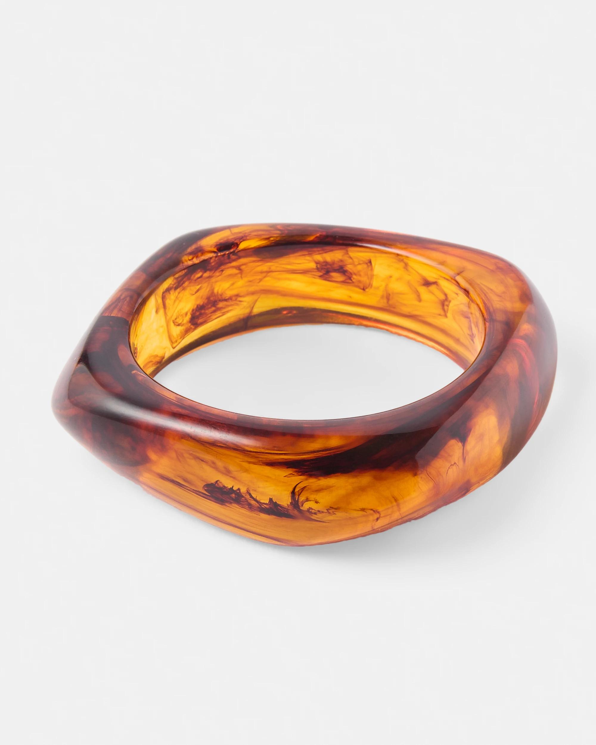 2 Chunky Bangle - Brown Brown, 2 of 4