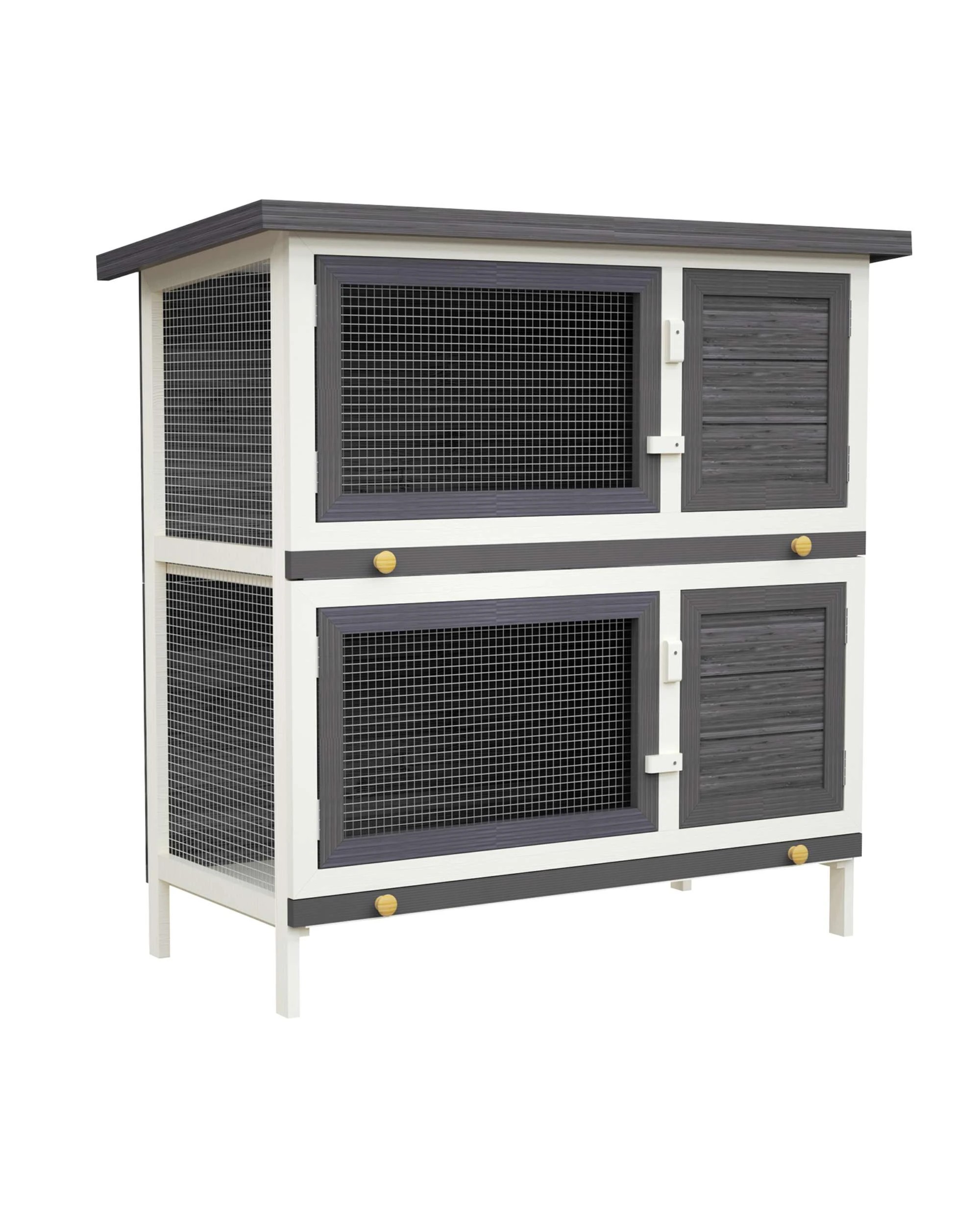 1 Advwin Wooden Rabbit Hutch Chicken Coop, 1 of 8