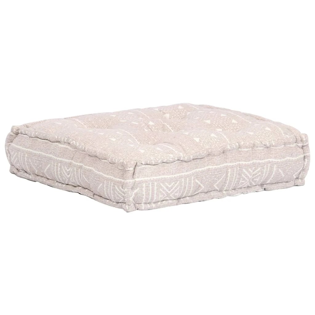 3 vidaXL Single Modular Pouffe Fabric - Beige, 3 of 8