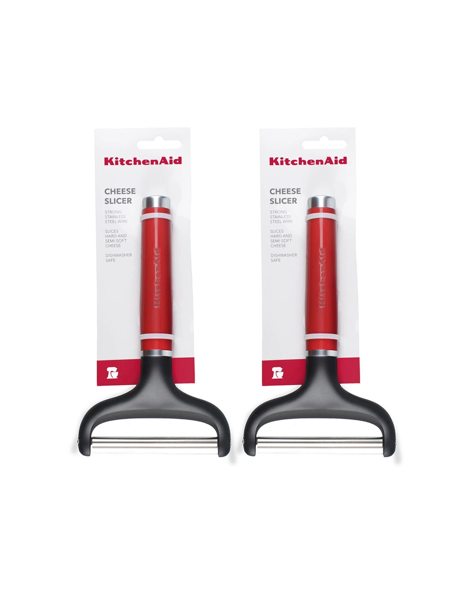 1 KitchenAid 2PK Classic Cheese Slicer With Strong Stainless Steel - Red, 1 of 4