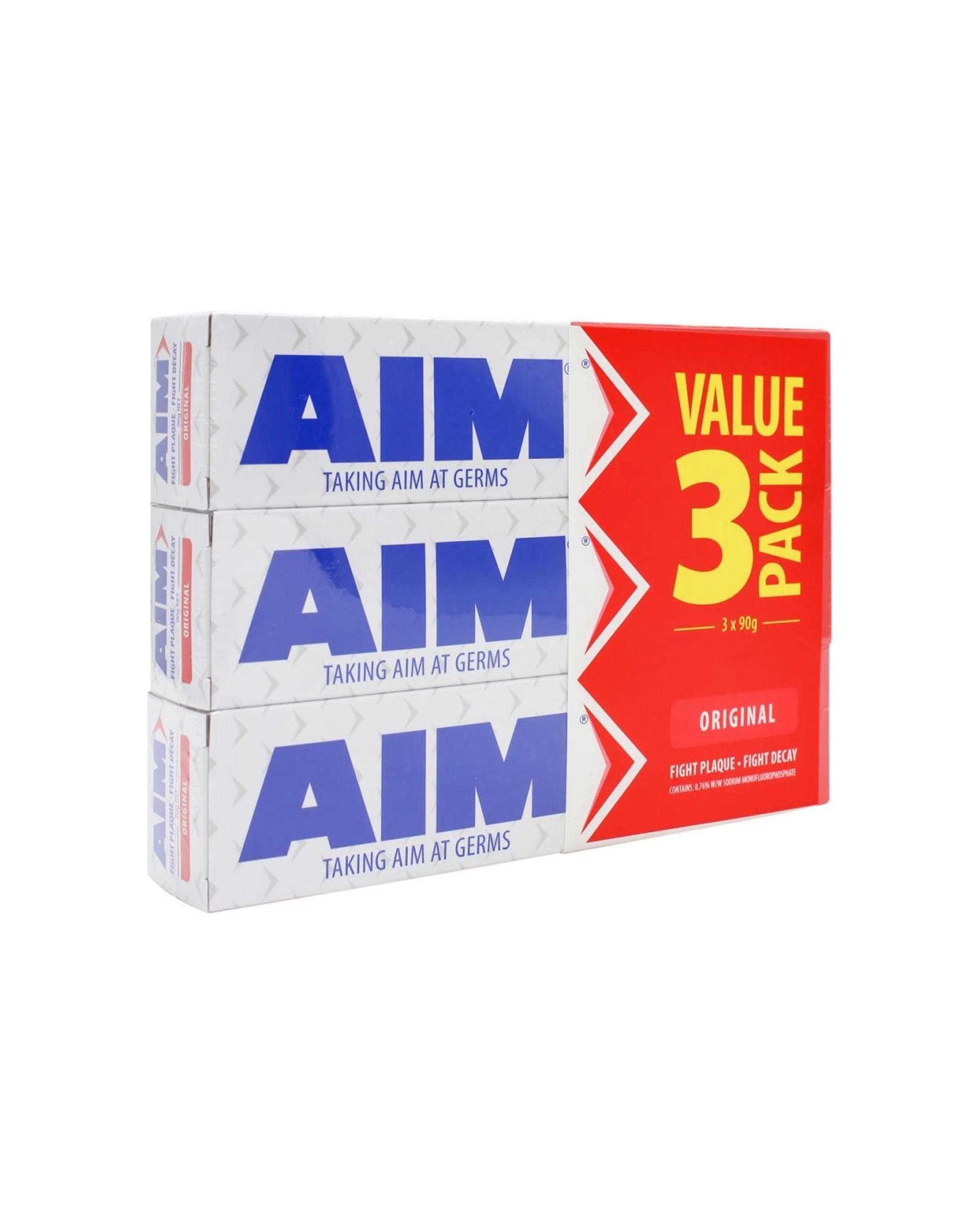 5 Aim 24pc Fluoride Toothpaste Tube Original Dental Oral Care Pack 90g - Multi, 5 of 5