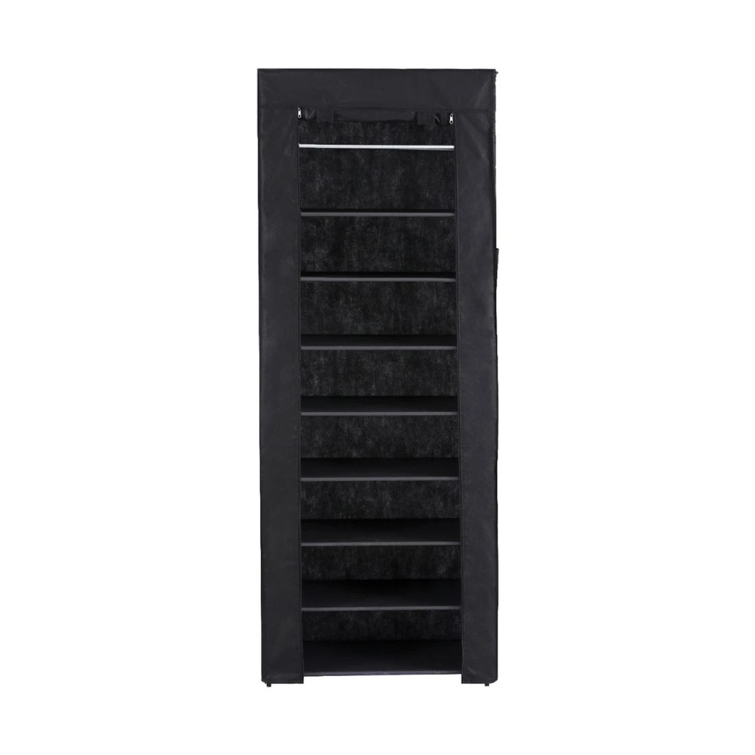 5 Artiss Shoe Rack Cabinet 10-Tier Removable Cover Dustproof Entryway Organizer Space Saving Easy Assembly - Black, 5 of 8