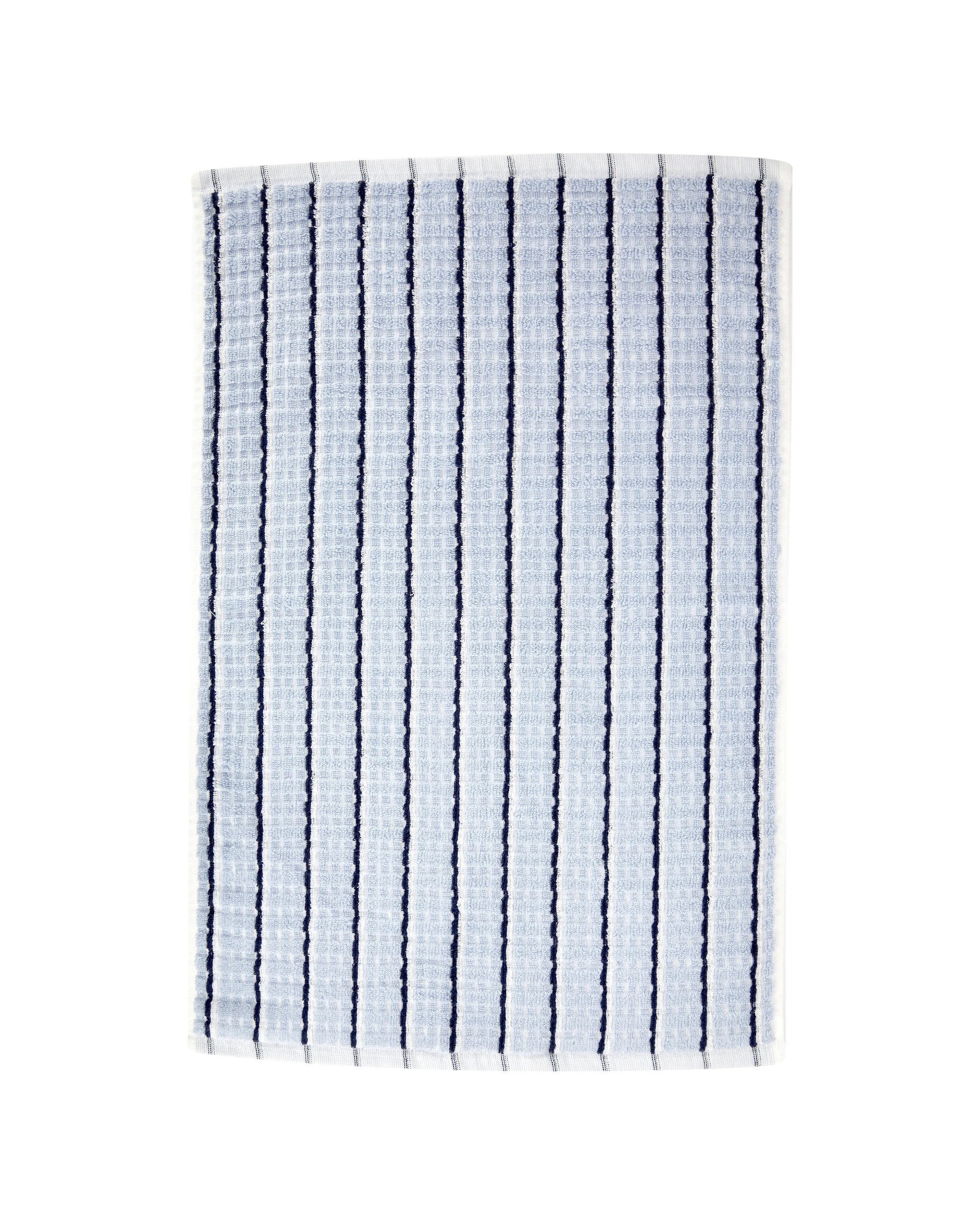 3 Pinstripe Cotton Hand Towel - Blue, 3 of 5