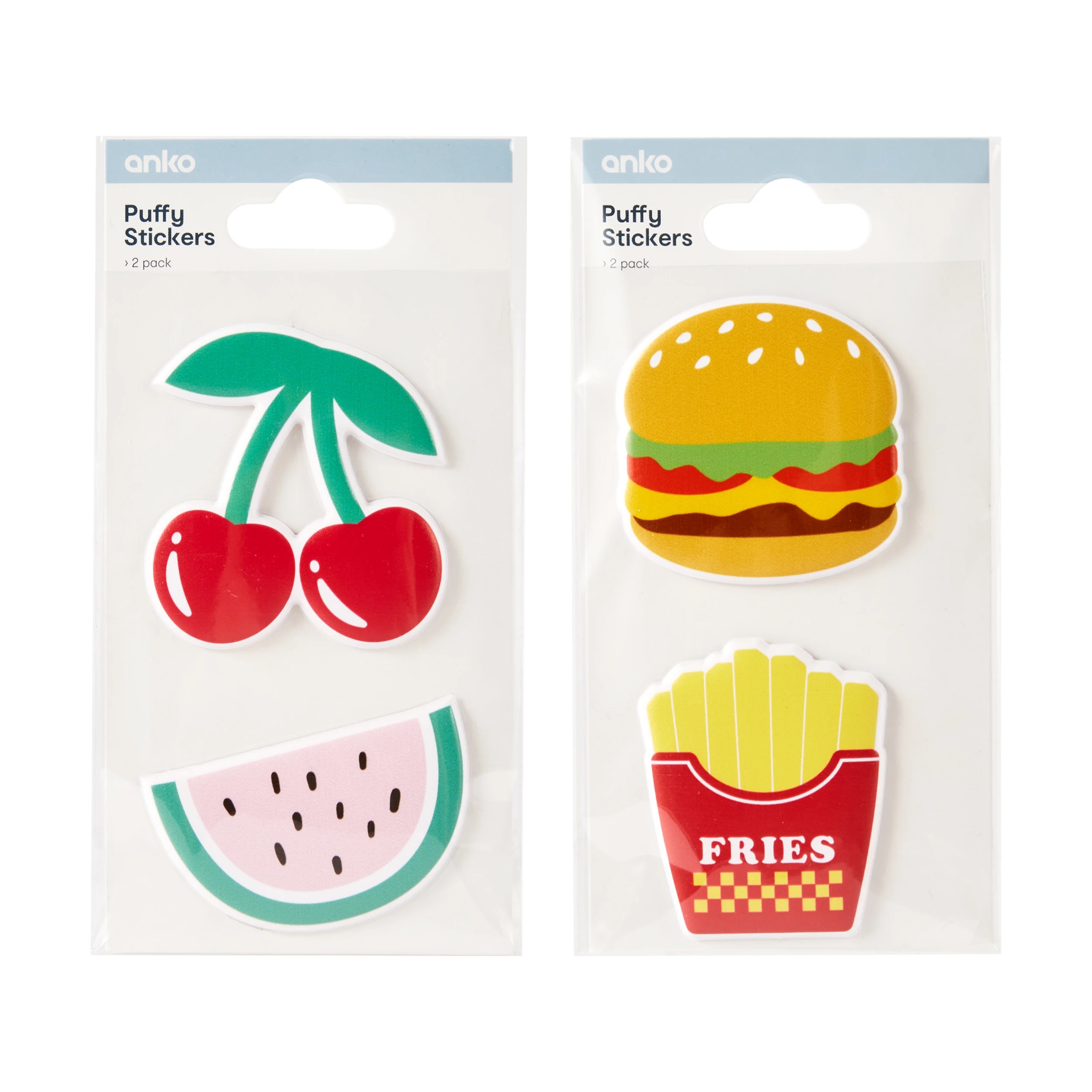 1 2 Pack Puffy Stickers - Assorted, 1 of 3