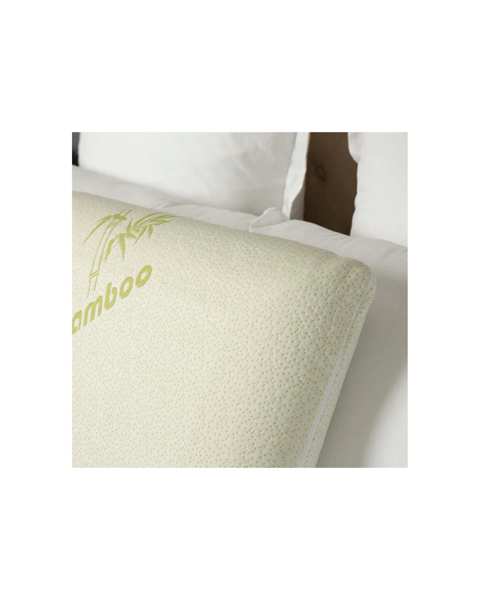 2 Tontine Comfortech Bamboo Cover Memory Foam Pillow Medium Height - White, 2 of 4