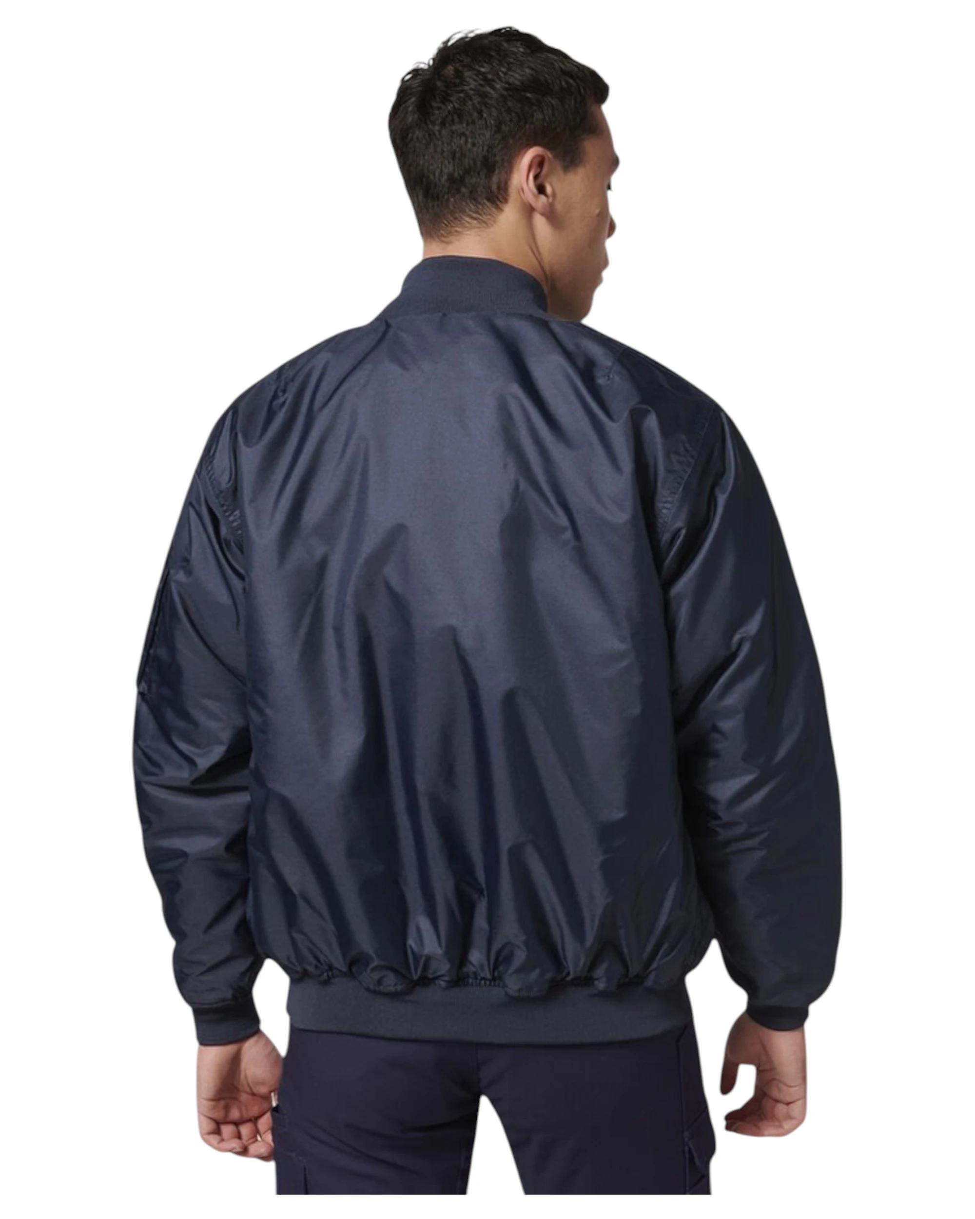 5 Hard Yakka Mens Bomber Jacket Waterproof Winter Zip Up Navy NAVY, 5 of 6