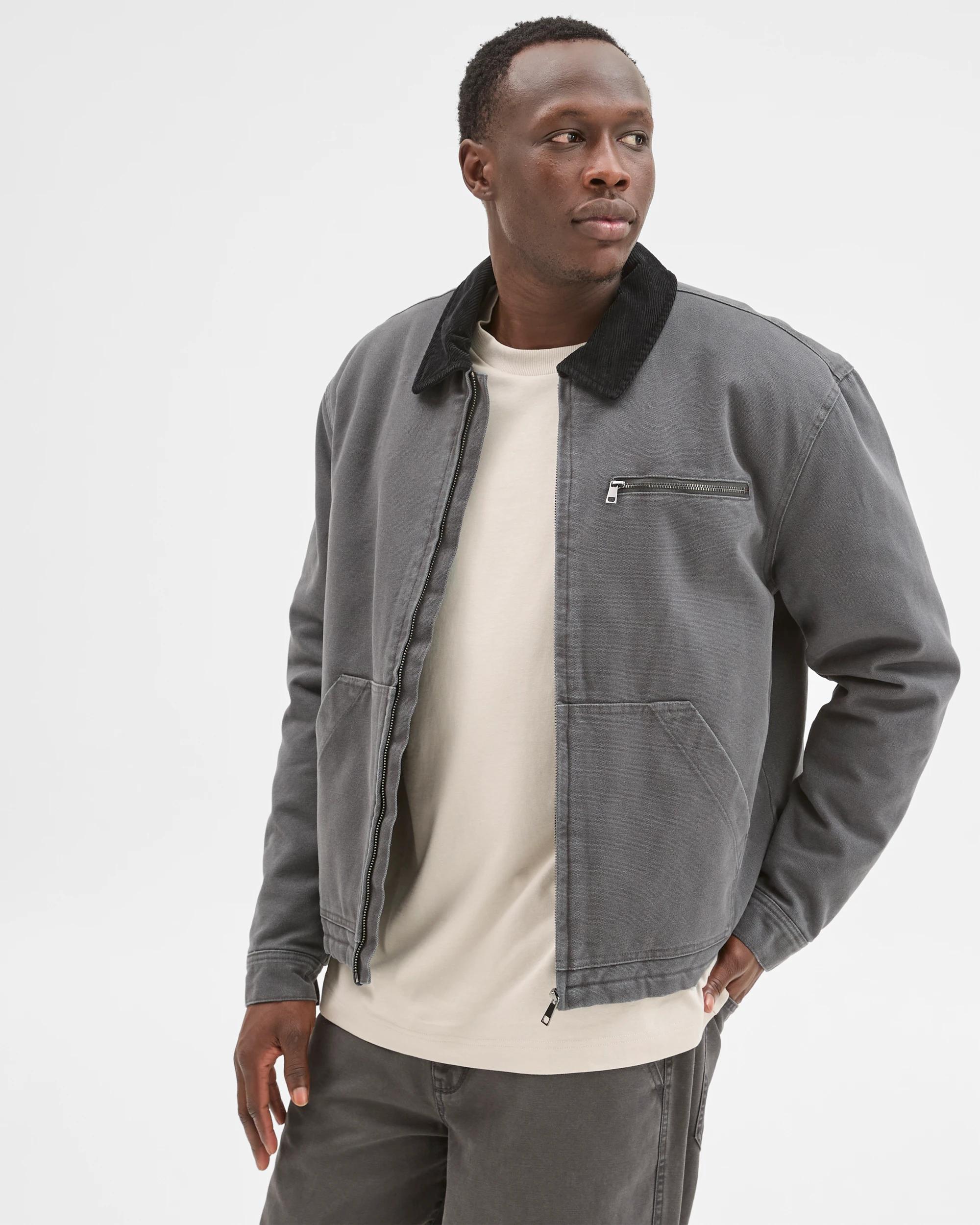 1 Commons Australian Cotton Heavyweight Washed Worker Jacket GUNMETAL, 1 of 6