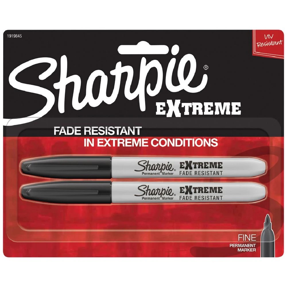 1 Sharpie Extreme Fine Permanent Marker Black 2 Pack, 1 of 7
