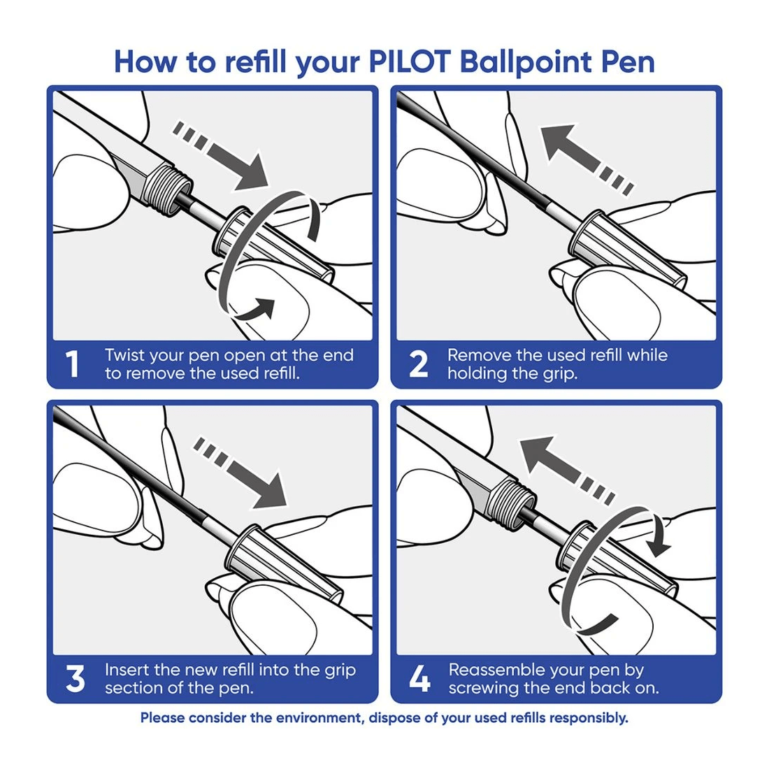 5 PILOT RFN-GG-F-L Ballpoint Refill 0.7mm Blue, 5 of 6