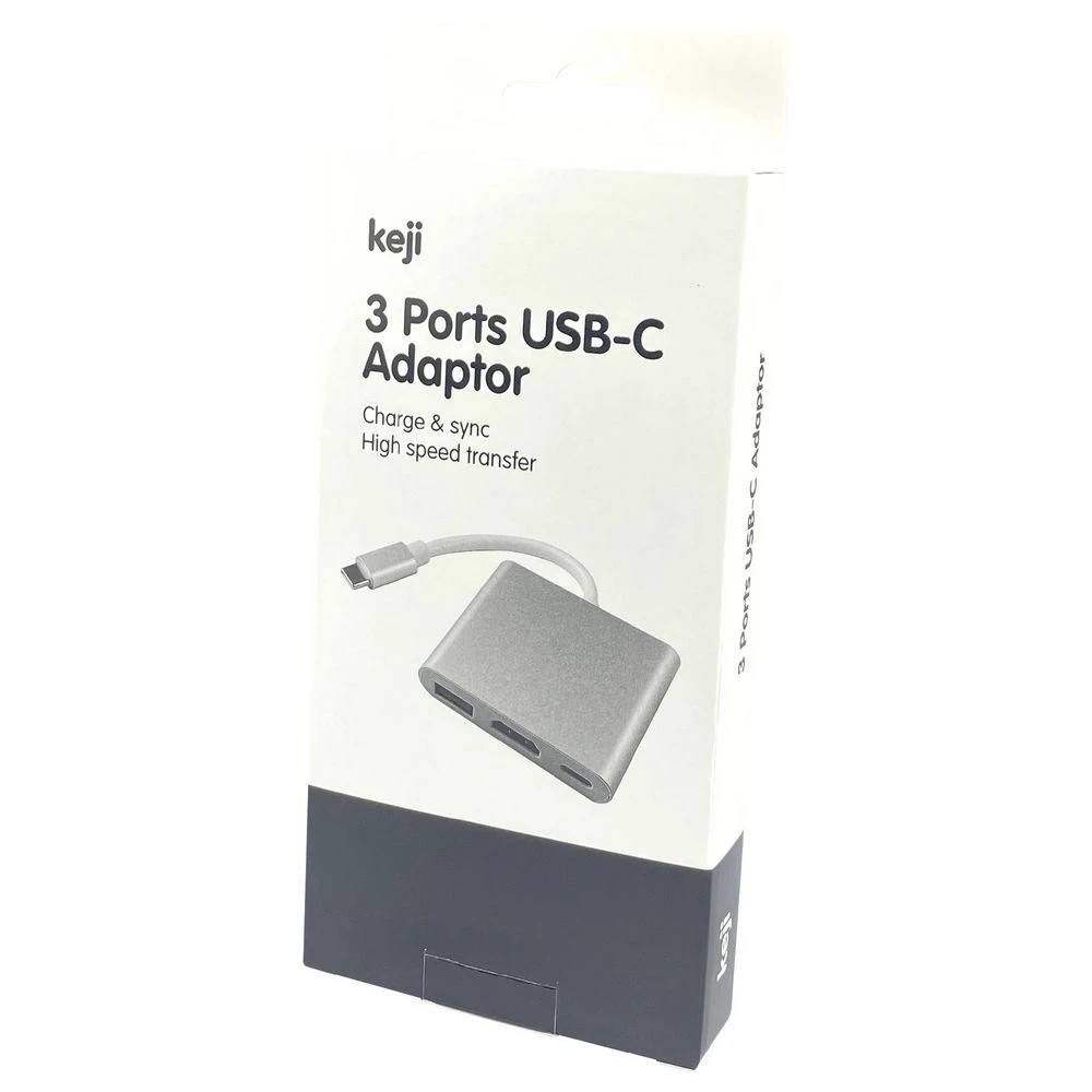 4 Keji 3-in-1 Multiport USB-C Adapter, 4 of 5