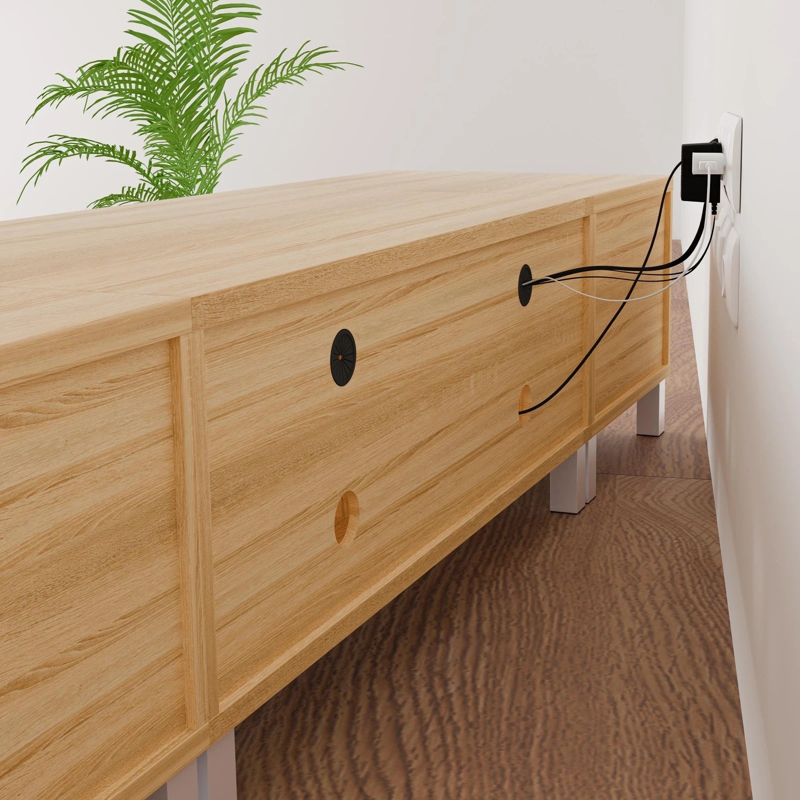 3 Alfordson Entertainment Unit TV Cabinet Stand Storage Drawer 190cm - Wood, 3 of 10