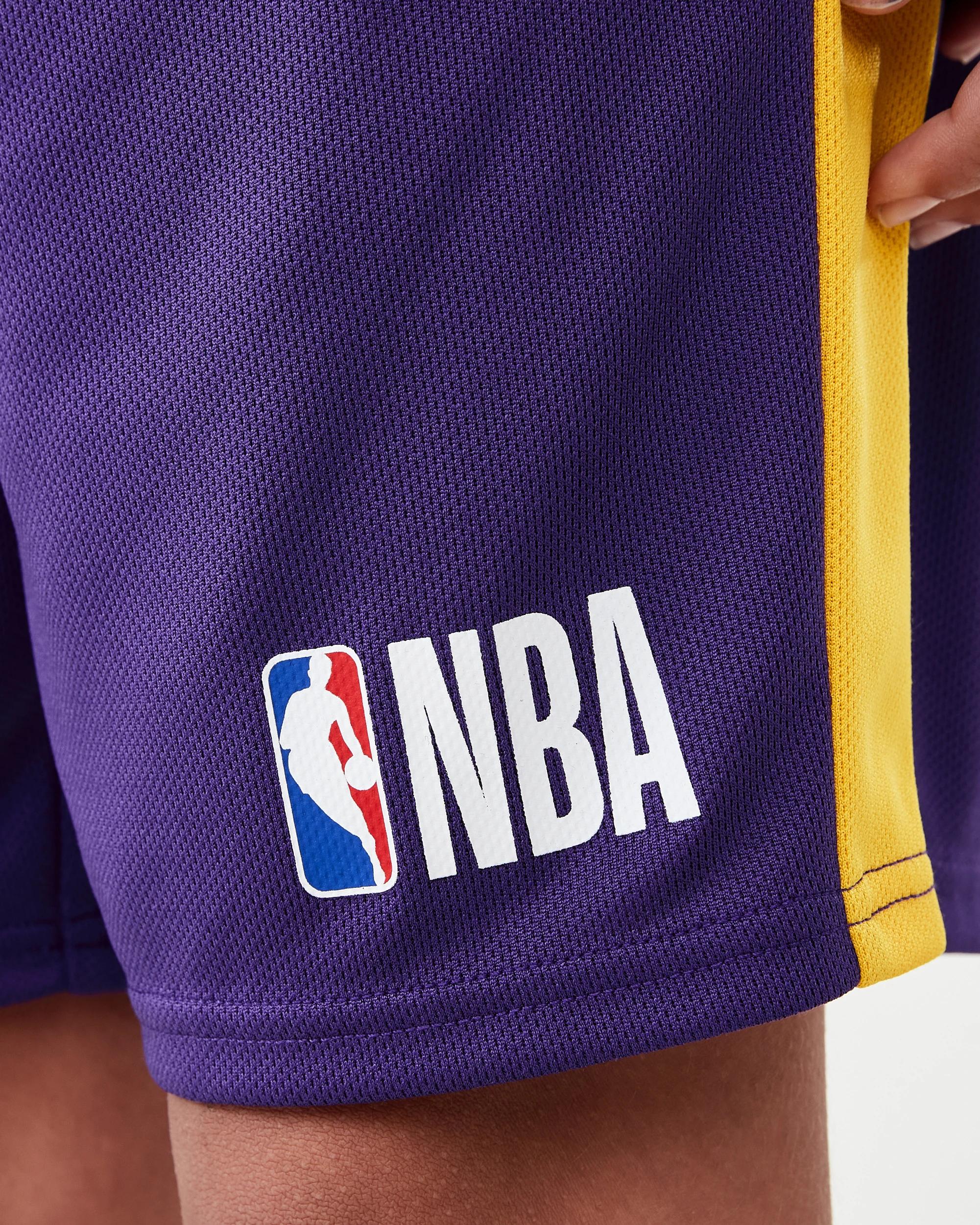 5 Official NBA Kids Mesh Shorts PURPLE LAKERS, 5 of 8