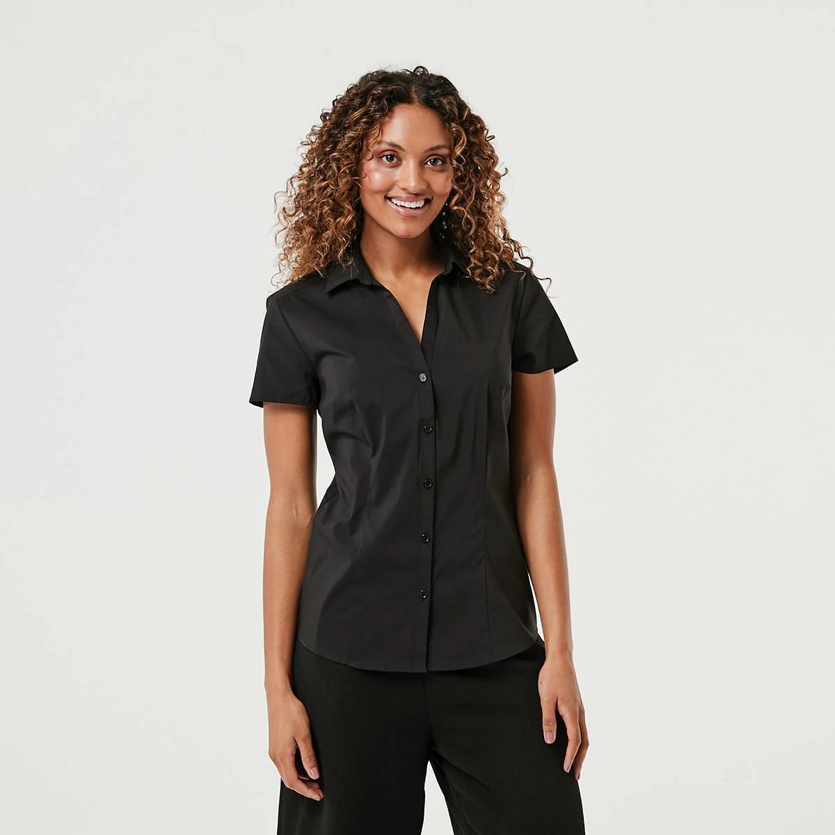1 Short Sleeve Work Shirt Black, 1 of 8