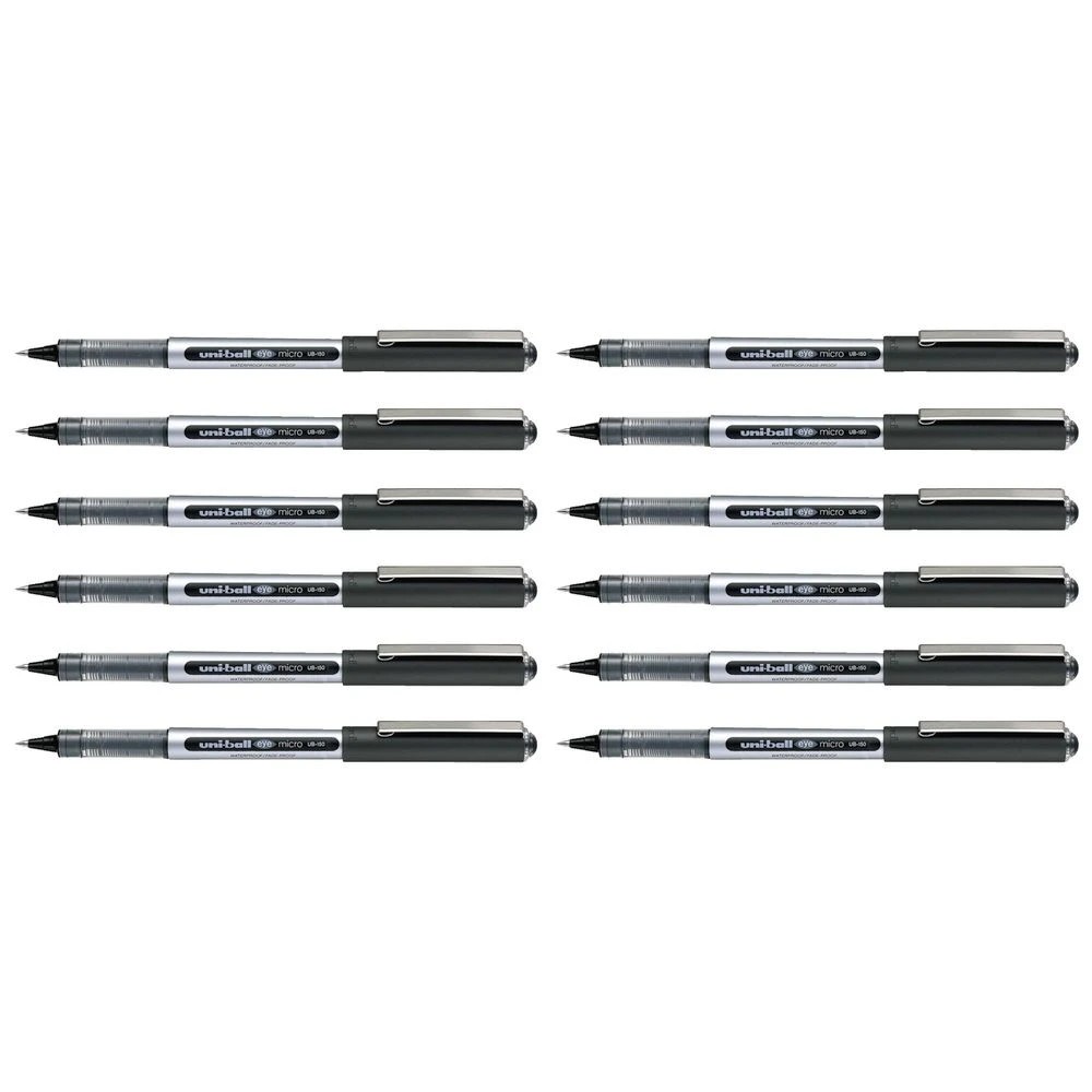 3 Uni-Ball Eye Micro Rollerball Pens Black 12 Pack, 3 of 5