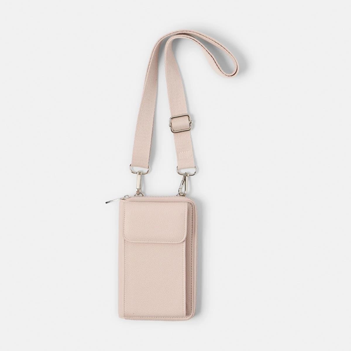 1 Sim Fabric Strap Phone Wallet LILY PINK, 1 of 4
