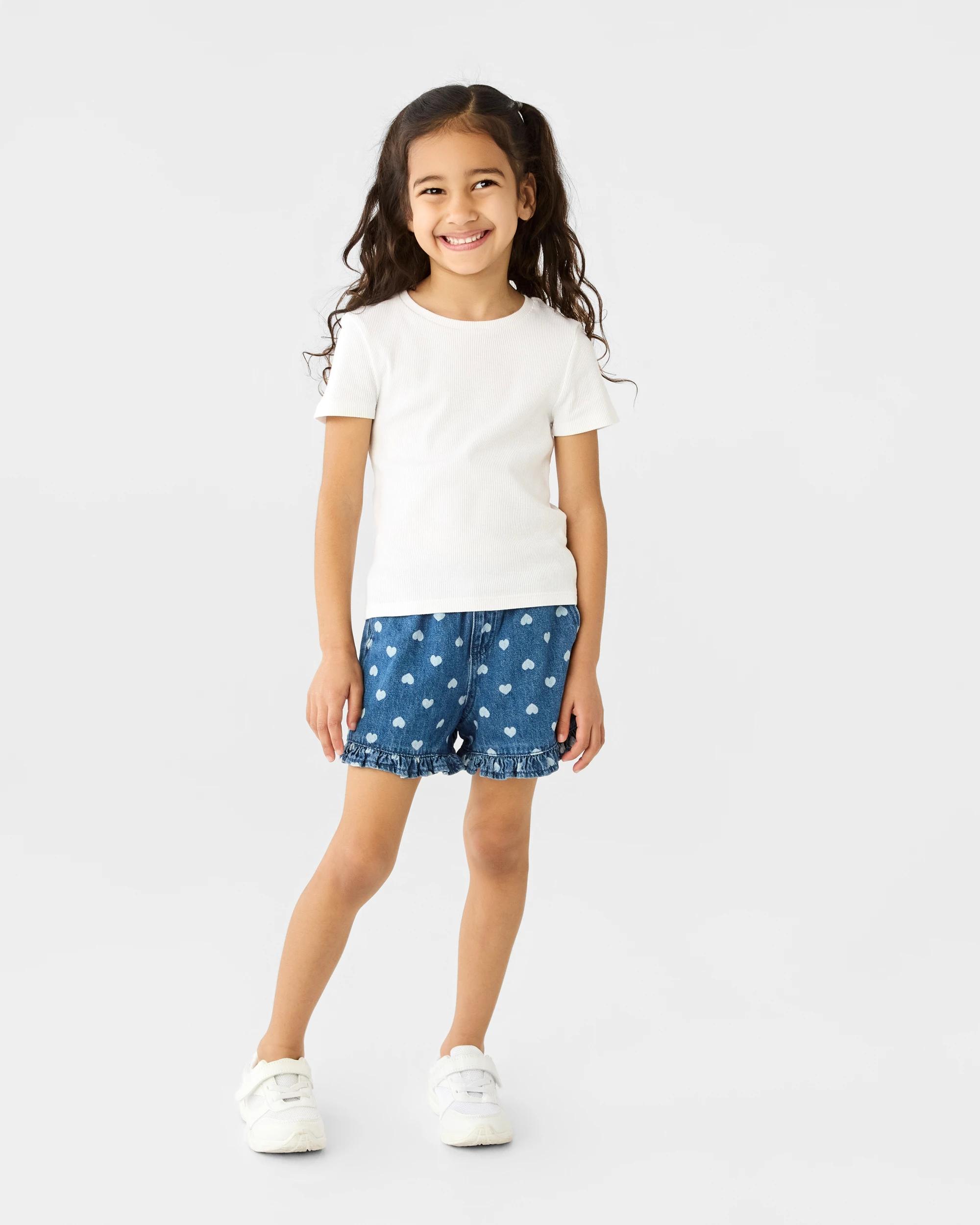 6 Printed Denim Shorts Blu Hearts, 6 of 7