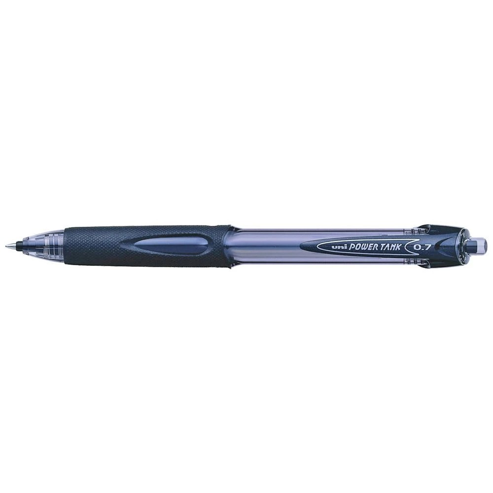 1 Uni Power Tank Fine Retractable Ballpoint Pen 0.7mm Black, 1 of 1