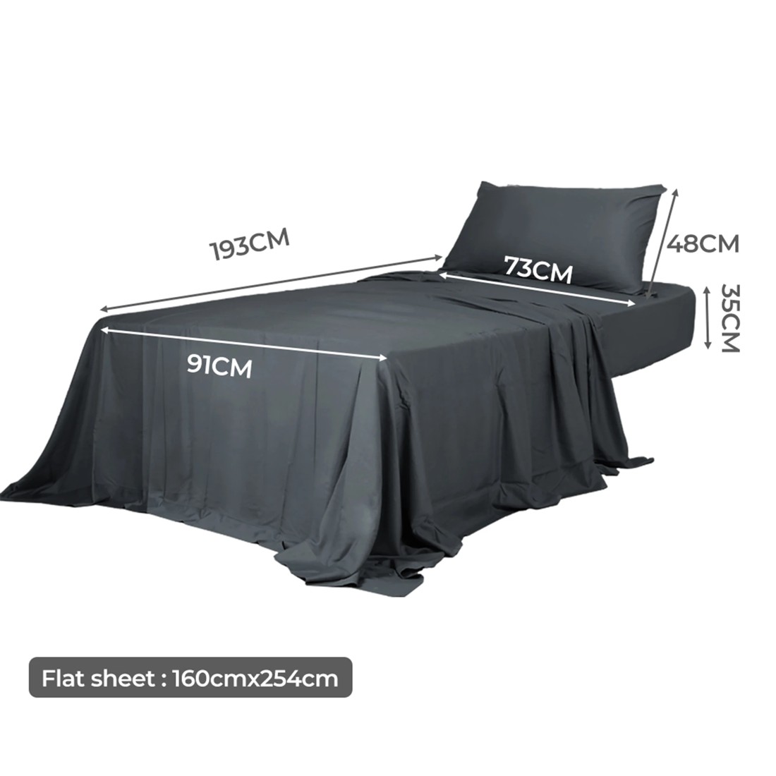1 Dreamz Single Charcoal Bamboo Bed Sheet Set
 - Single Bed
 - Single Bed
 - Single Bed, 1 of 3