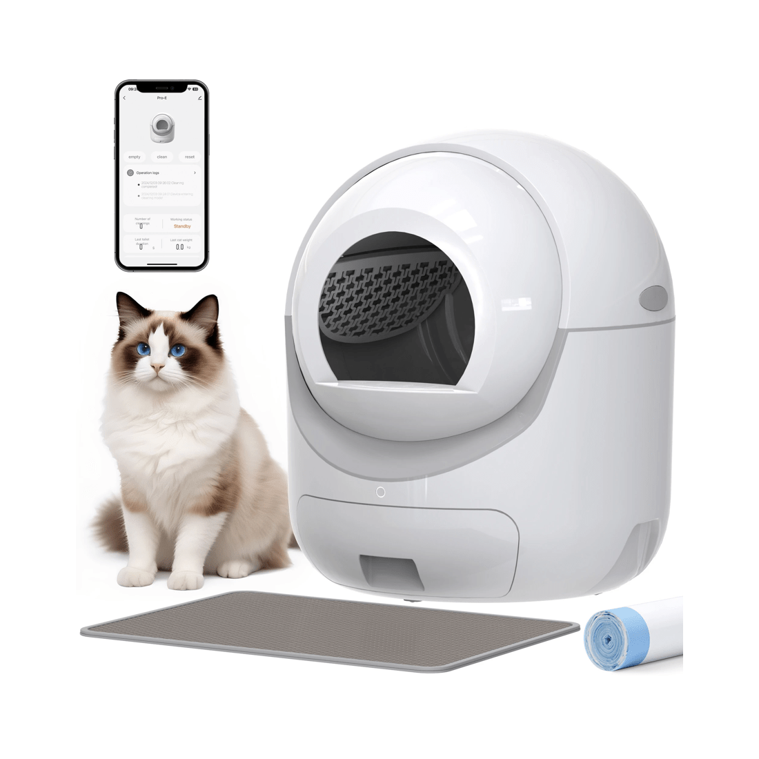3 Advwin 70l Self Cleaning Cat Litter Box, 3 of 7
