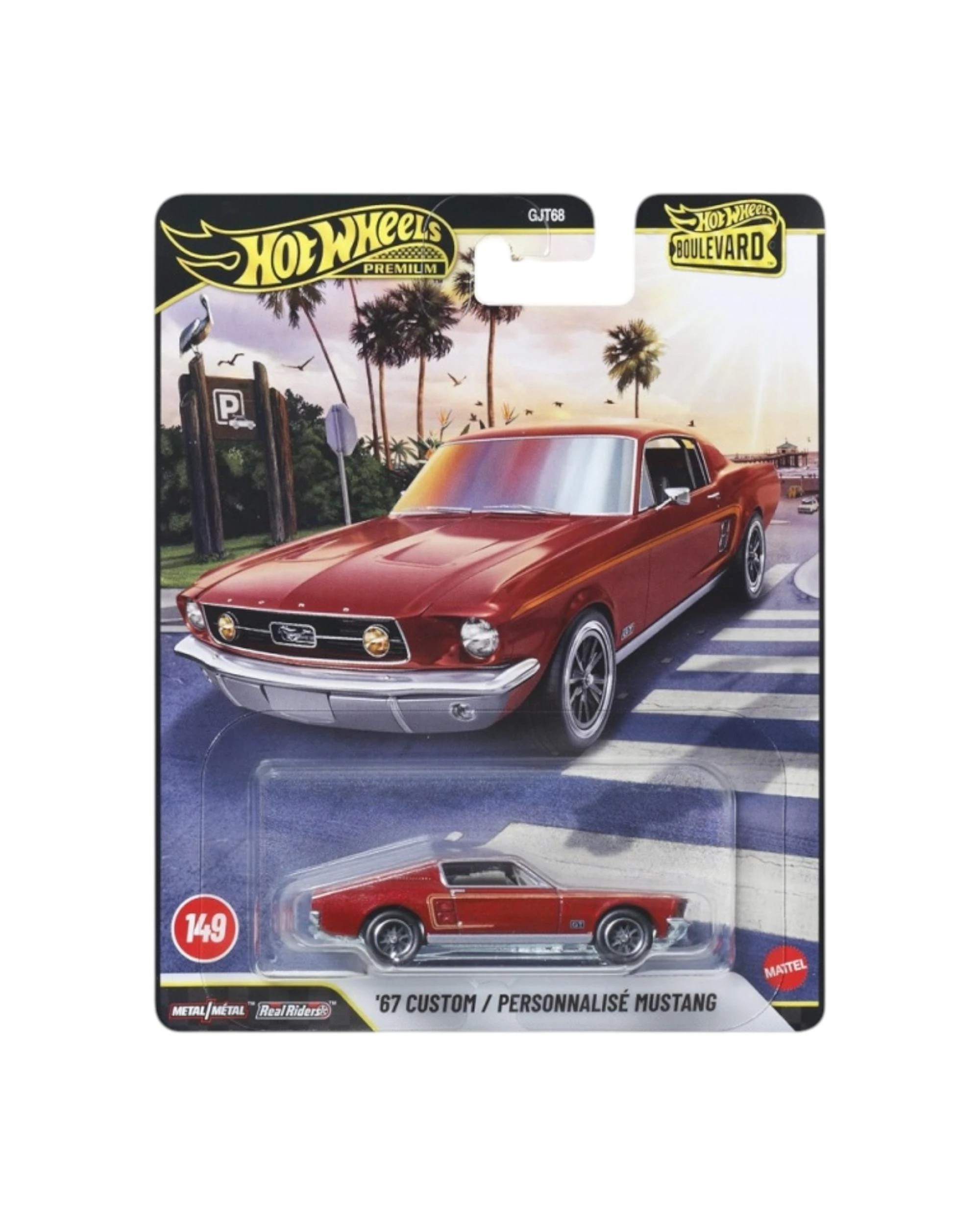 1 Hot Wheels Premium Boulevard 1967 Custom Ford Mustang Diecast Vehicle, 1 of 5