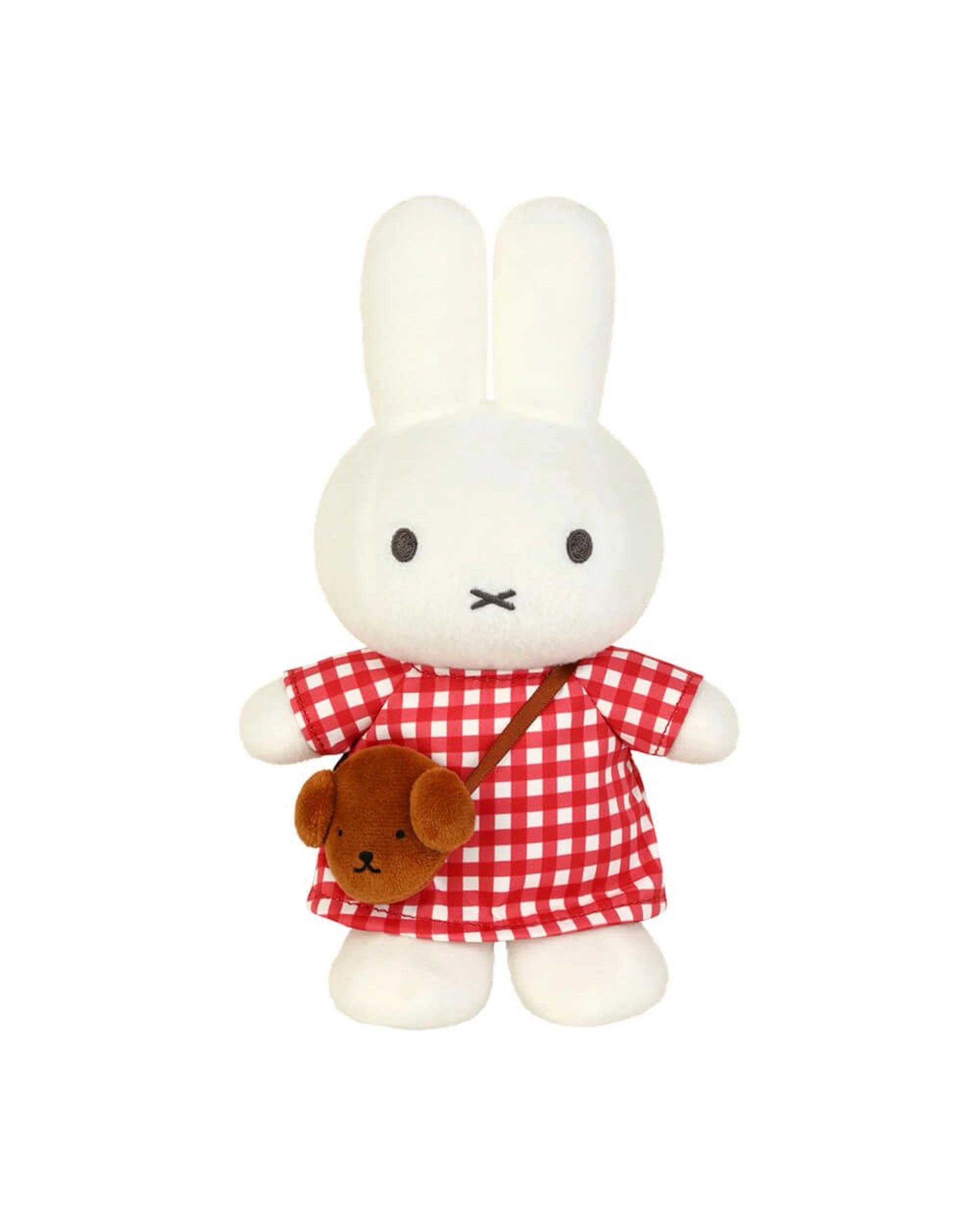 1 Miffy Checkered Dress With Snuffy Bag 24cm Plush, 1 of 5
