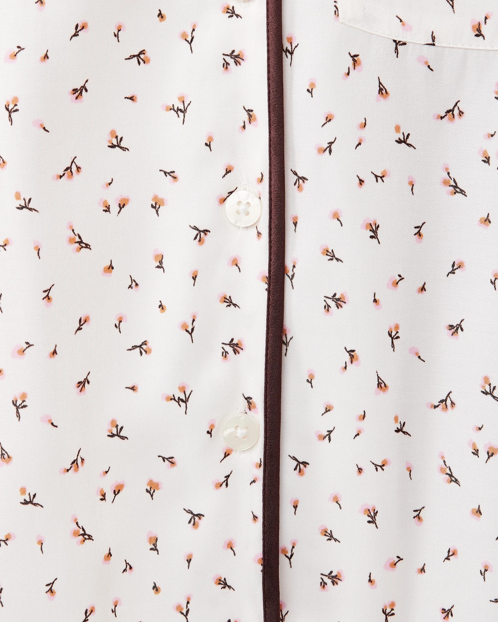 7 Matte Satin Long Sleeve Top and Pants Pyjama Set Ditsy Frl, 7 of 8