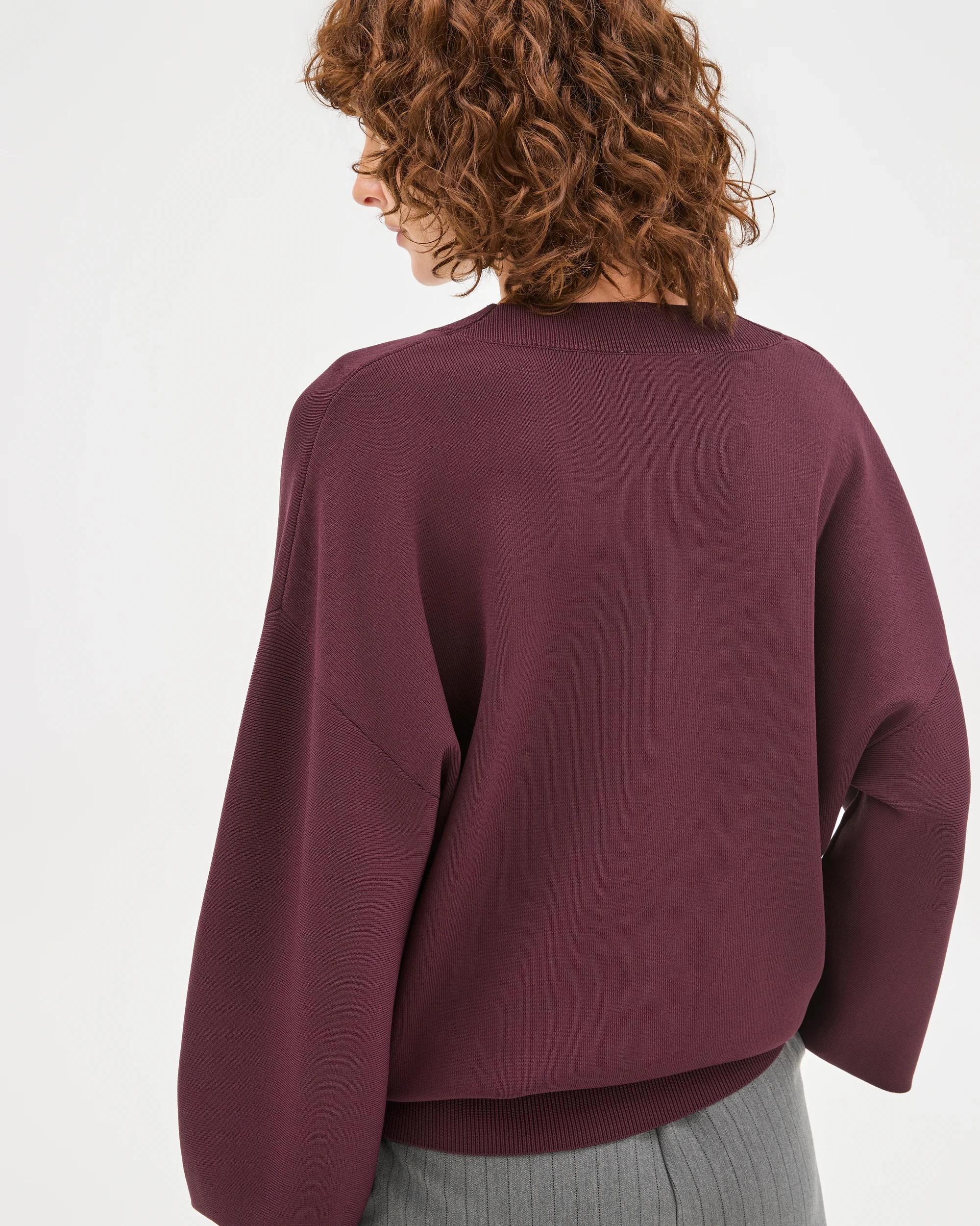 6 Preview Crepe Knit V-Neck Sweater PINOT, 6 of 6
