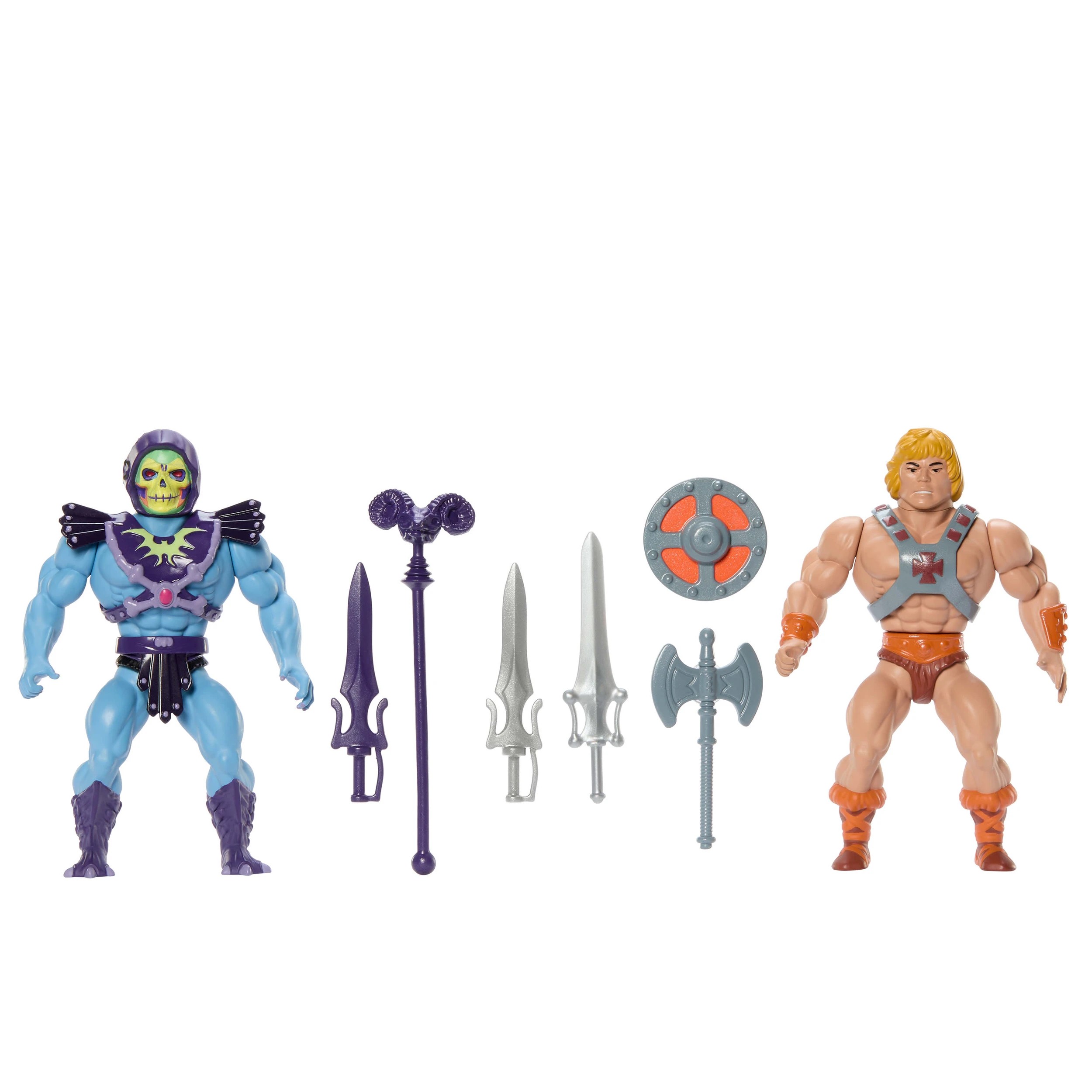 2 2 Pack Masters of the Universe Origins Retro Mattel 80th Anniversary Punching He-Man and Skeletor, 2 of 6