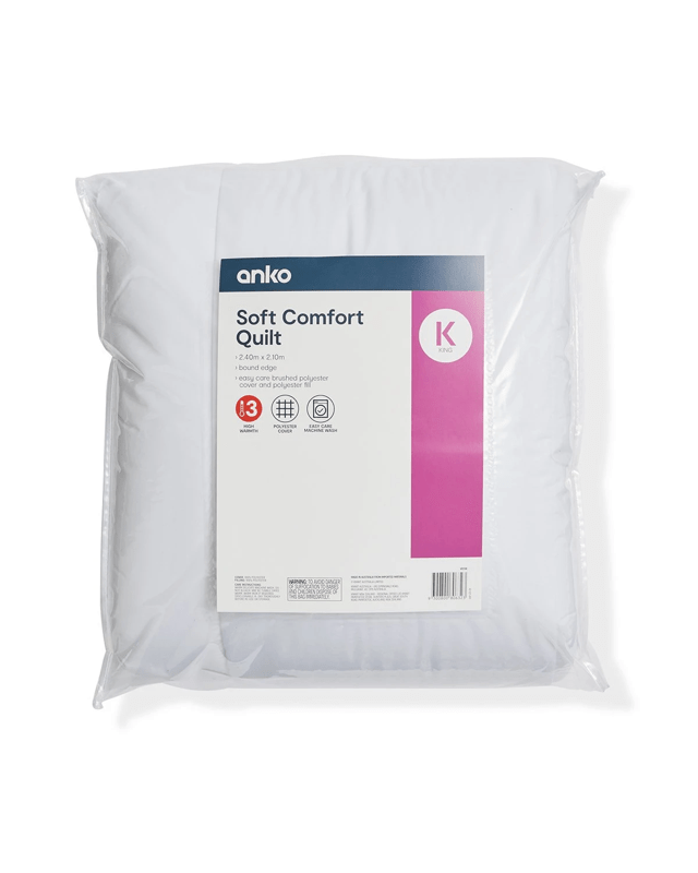 High Warmth Soft Comfort Quilt - King Bed, W