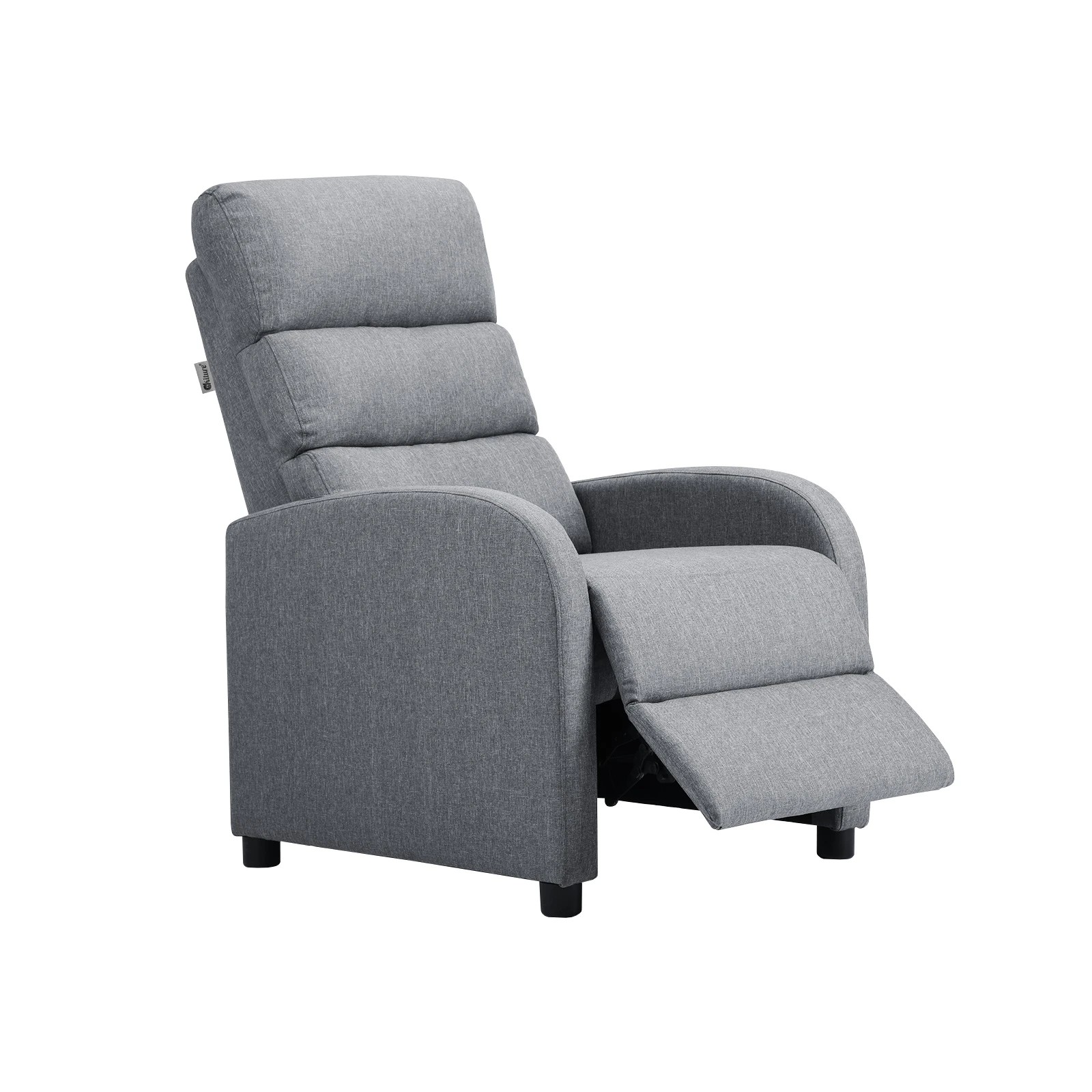 1 Oikiture Recliner Chair Sofa Polyester
 - Grey, 1 of 7