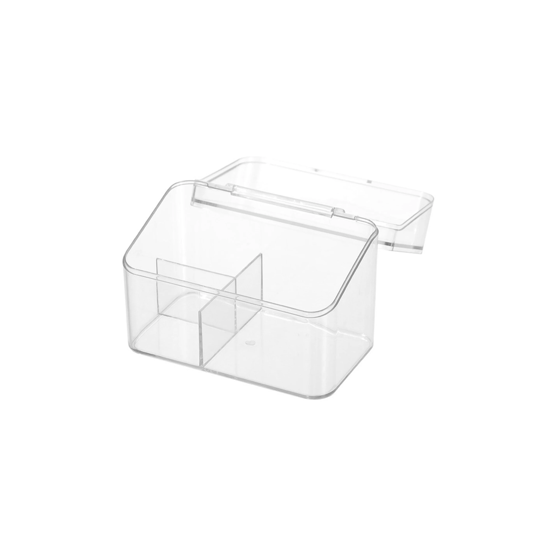 6 Boxsweden 4PK Cosmetics Flip Lid Box 14cm Durable Plastic - 3 Compartments
 - plain, 6 of 7