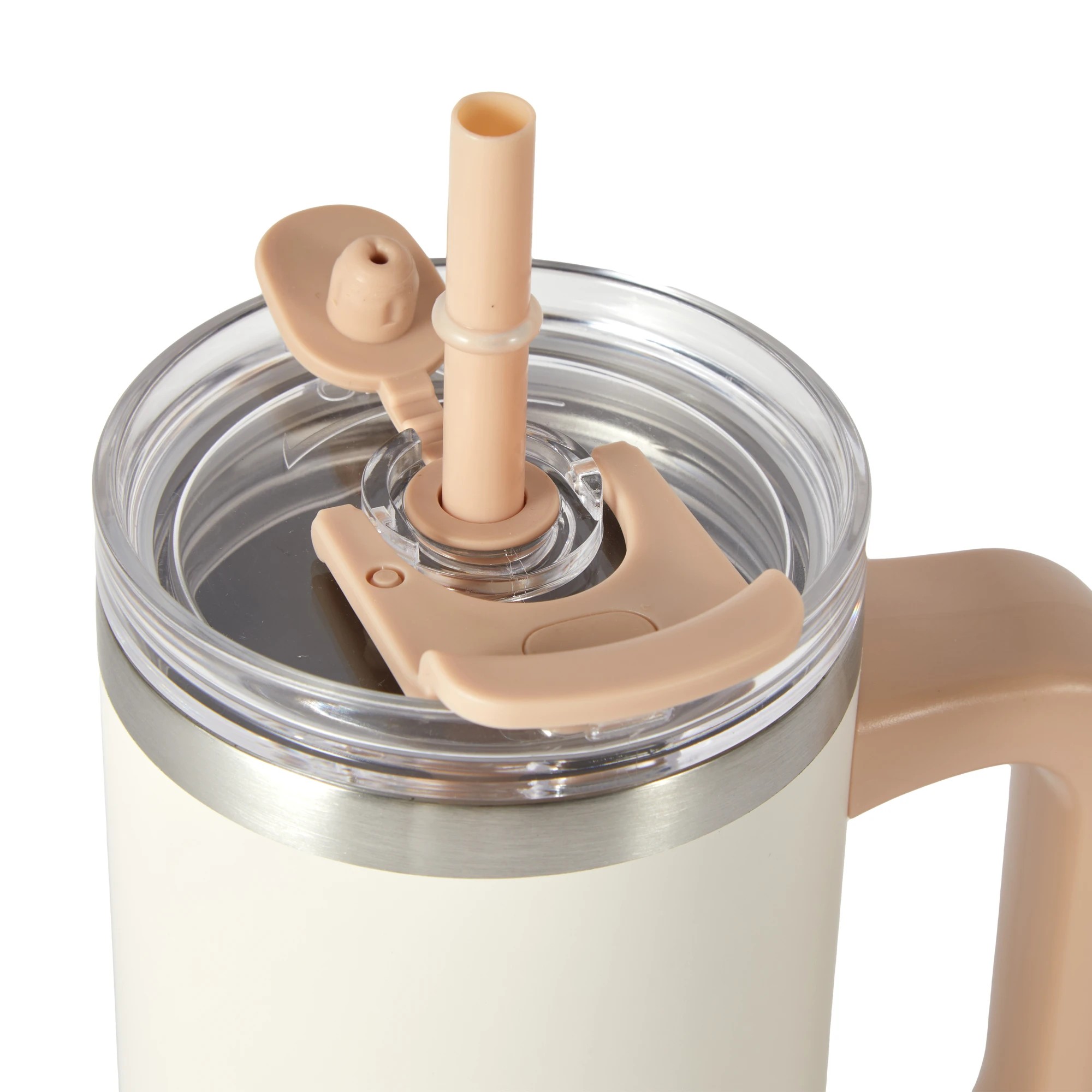 4 600ml Cream Tumbler with Handle, 4 of 8