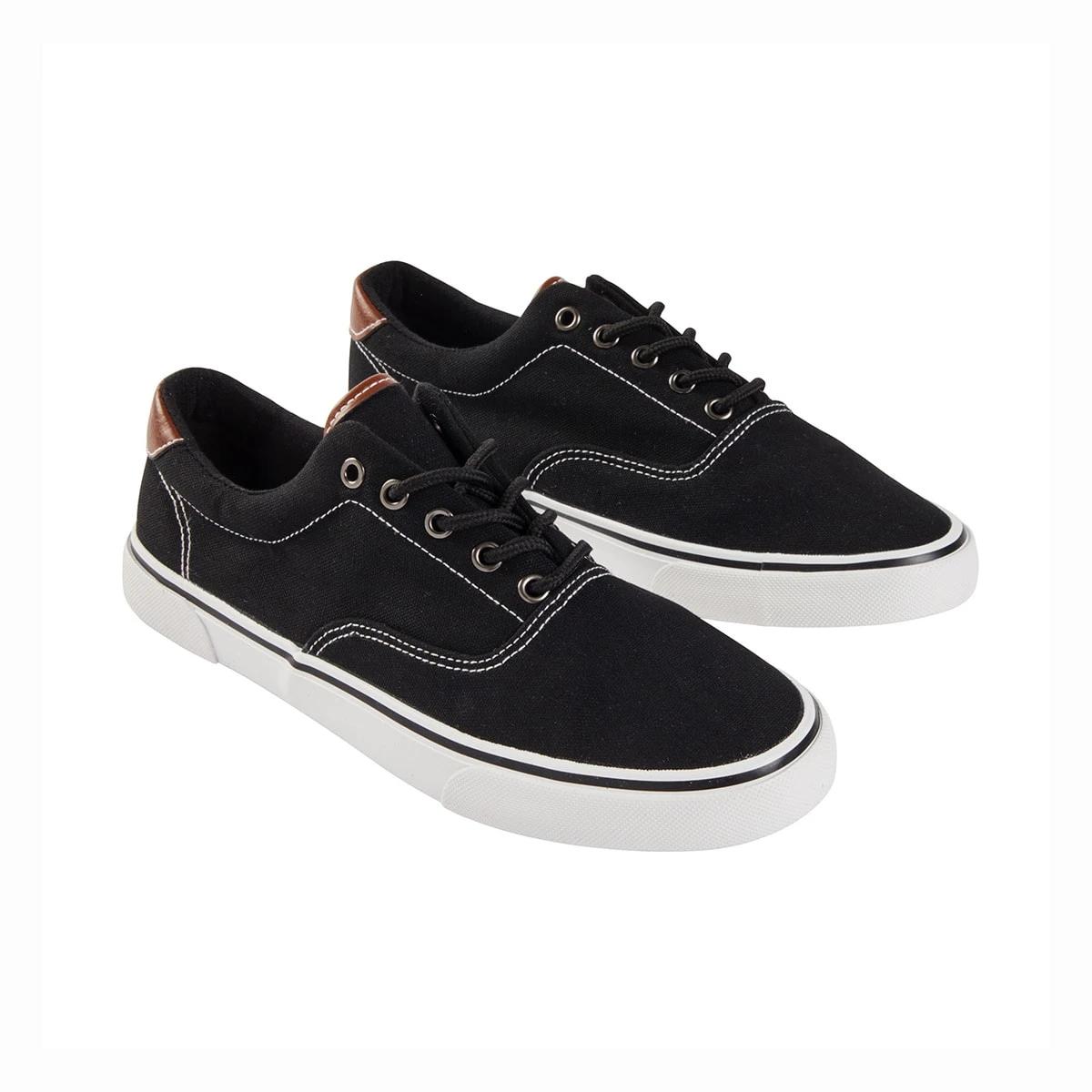 4 Casual Canvas Shoes Black, 4 of 6