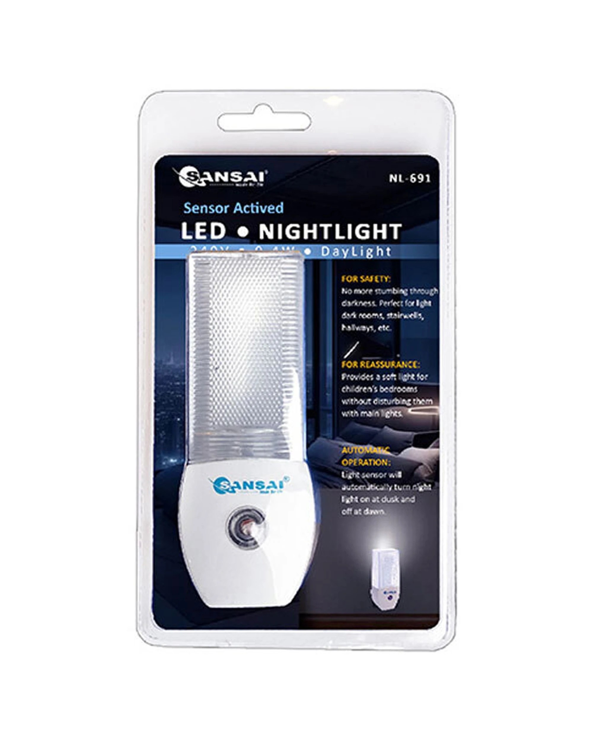 2 Sansai Automatic Sensor Activated Led Home Soft Glow Night Light 240v 0.4w
 - White, 2 of 3