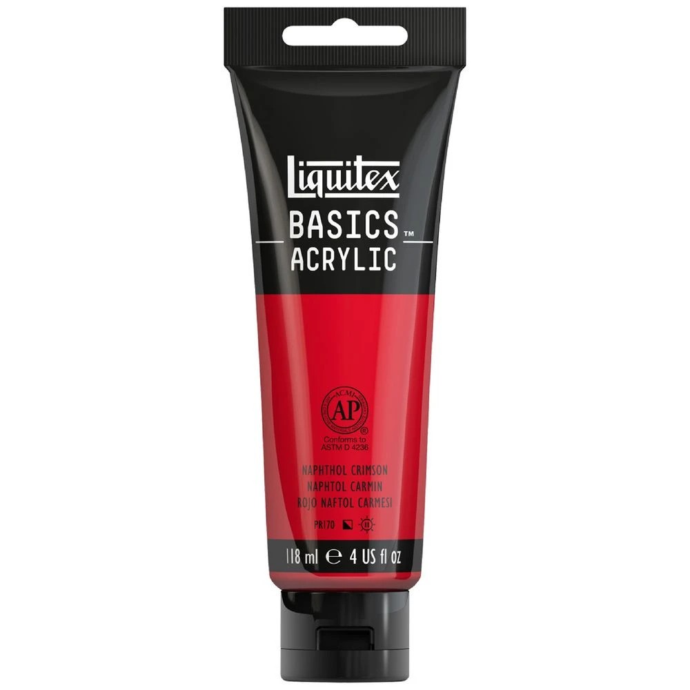 1 Liquitex Basics 118mL Paint Naphthol Crimson, 1 of 5