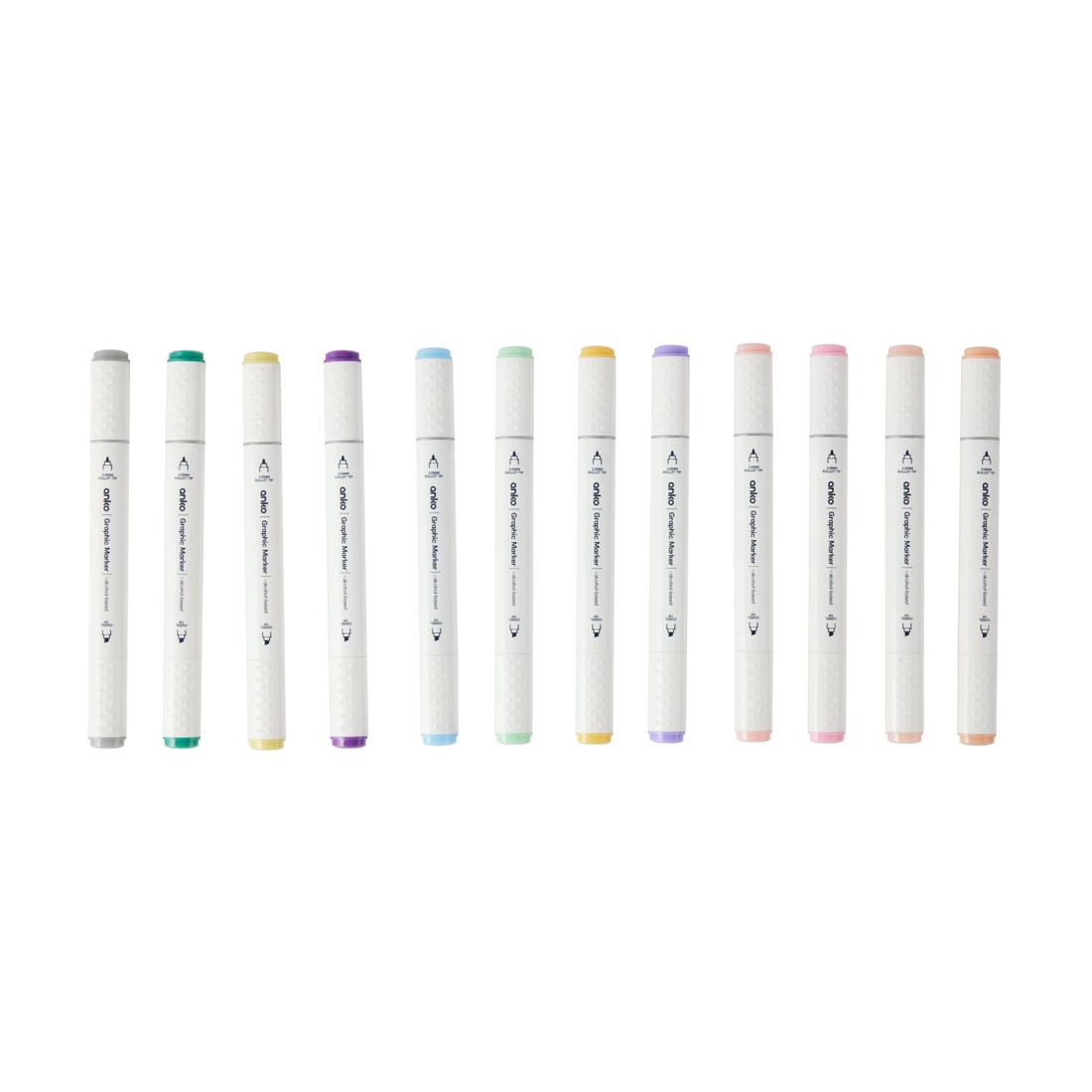 3 12 Pack Dual Tip Graphic Markers - Pastel, 3 of 8