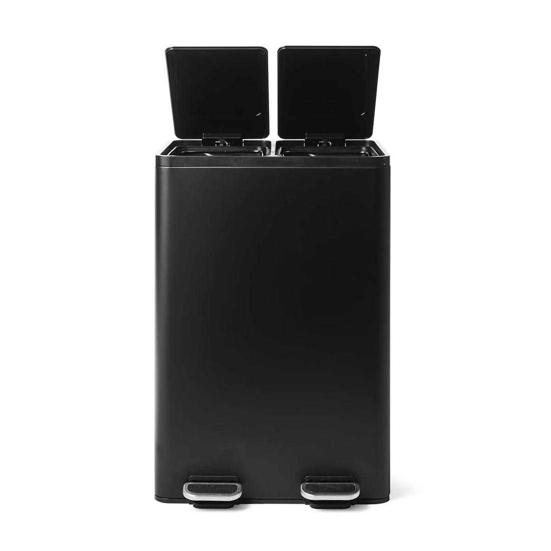3 40L 2 Compartment Matte Black Recycle Bin, 3 of 8