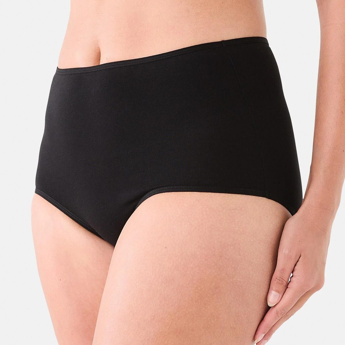 4 5 Pack Cotton Stretch Full Briefs BLACK, 4 of 6