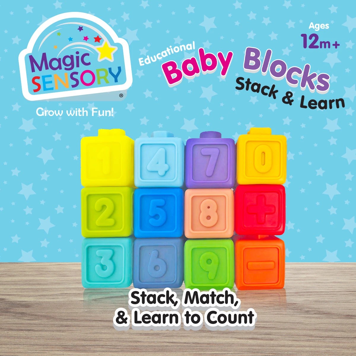 5 Magic Sensory Educational Baby Blocks - Stack & Learn, 5 of 8