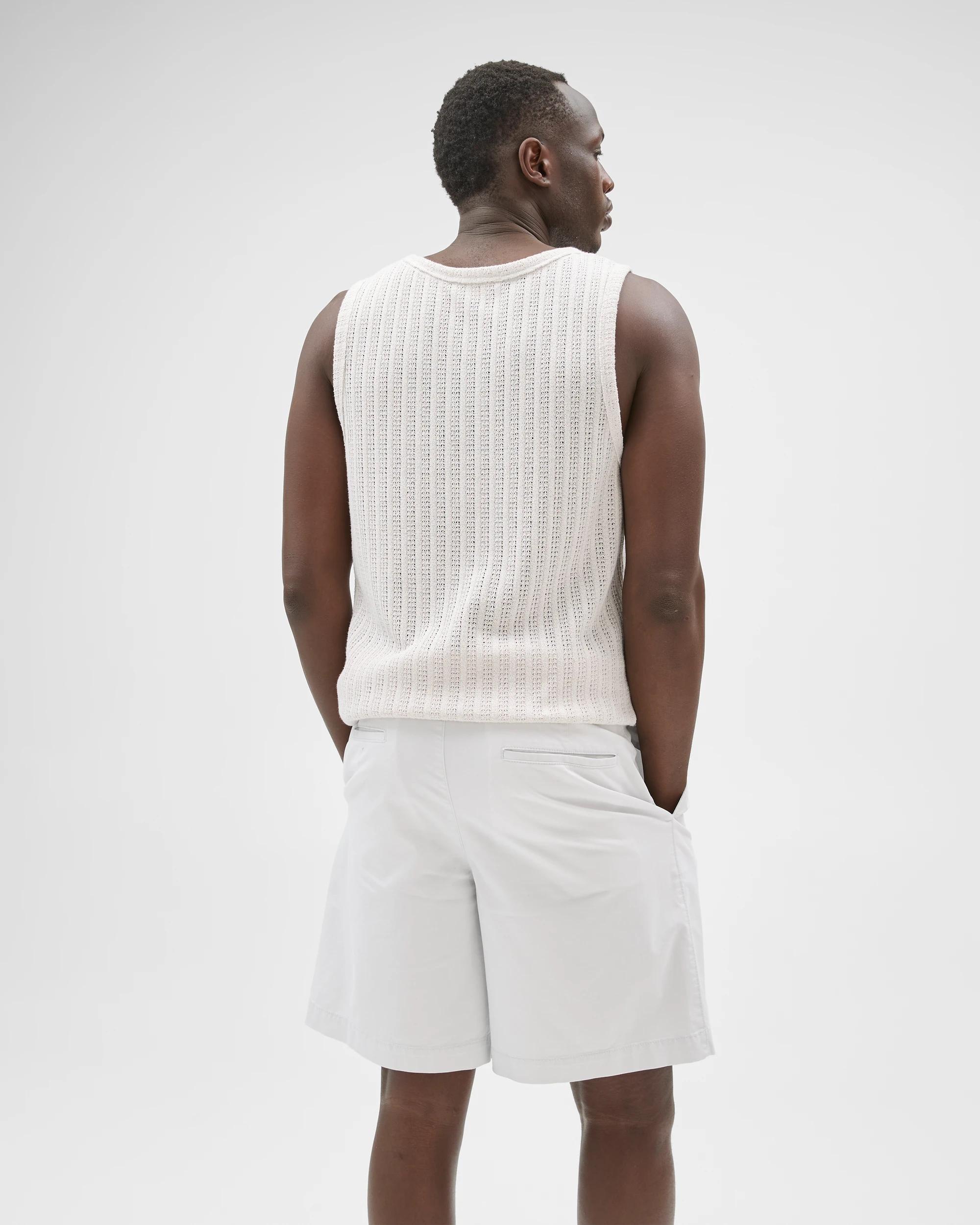 7 Commons Australian Cotton Pleated Chino Shorts CLOUD WHITE, 7 of 7
