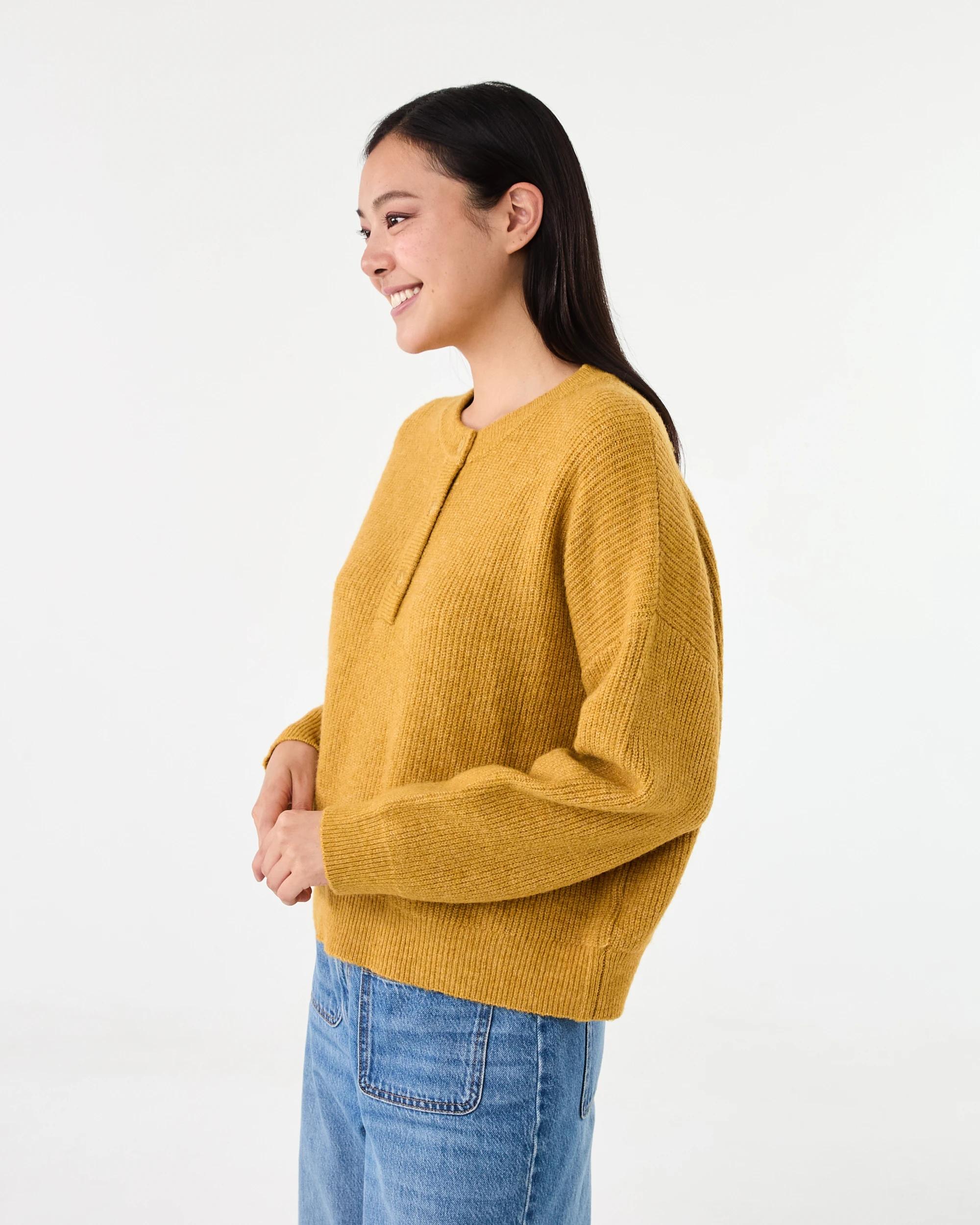 2 Quarter Button Jumper Yllw Brass, 2 of 6