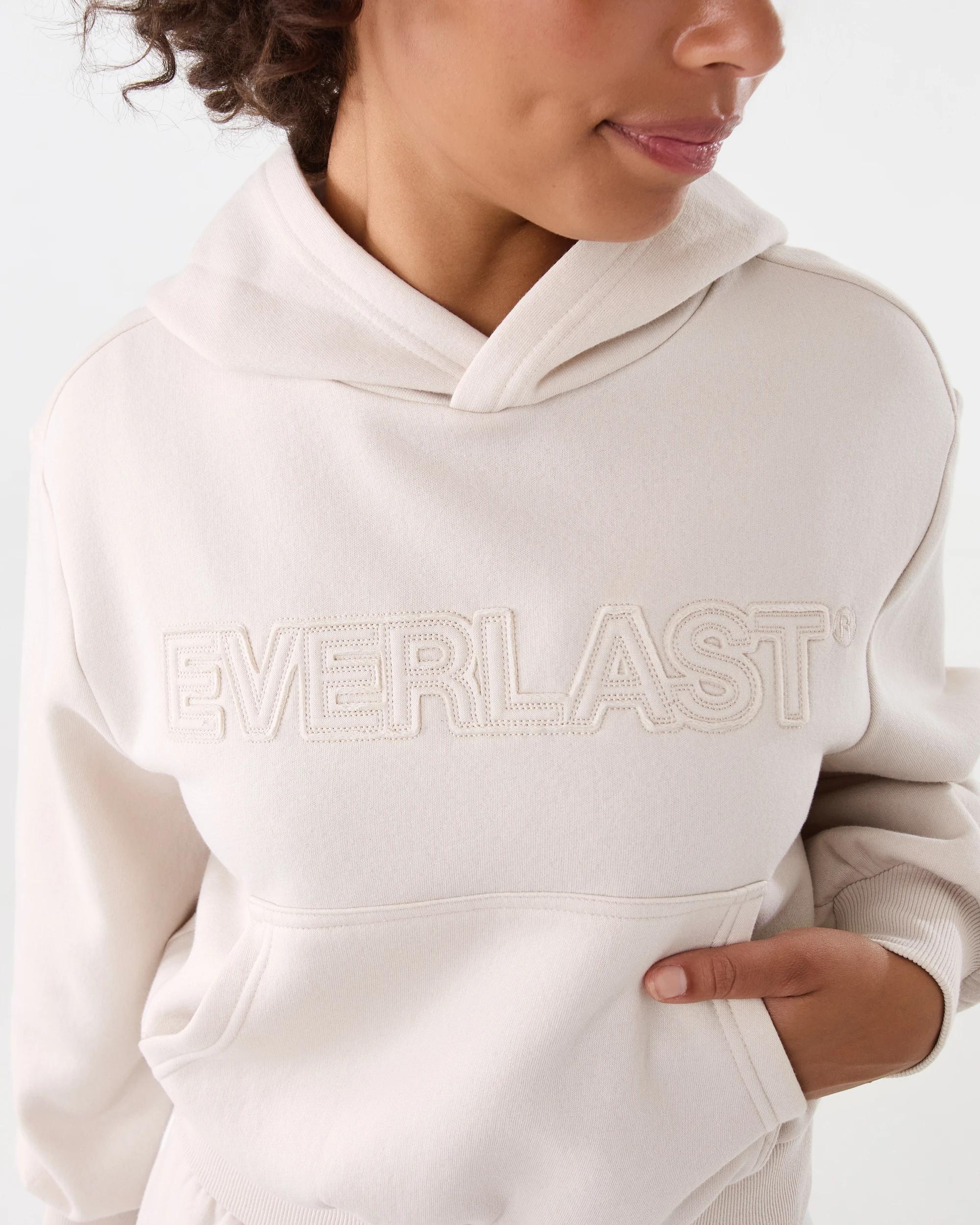 7 Everlast Womens Mid Length Cinched Hoodie Cool Beige, 7 of 7