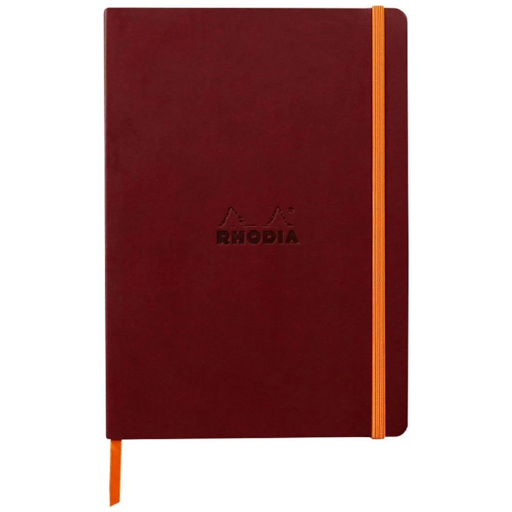 1 Rhodia A5 Rhodiarama Lined Notebook Burgundy 160 Pages, 1 of 3